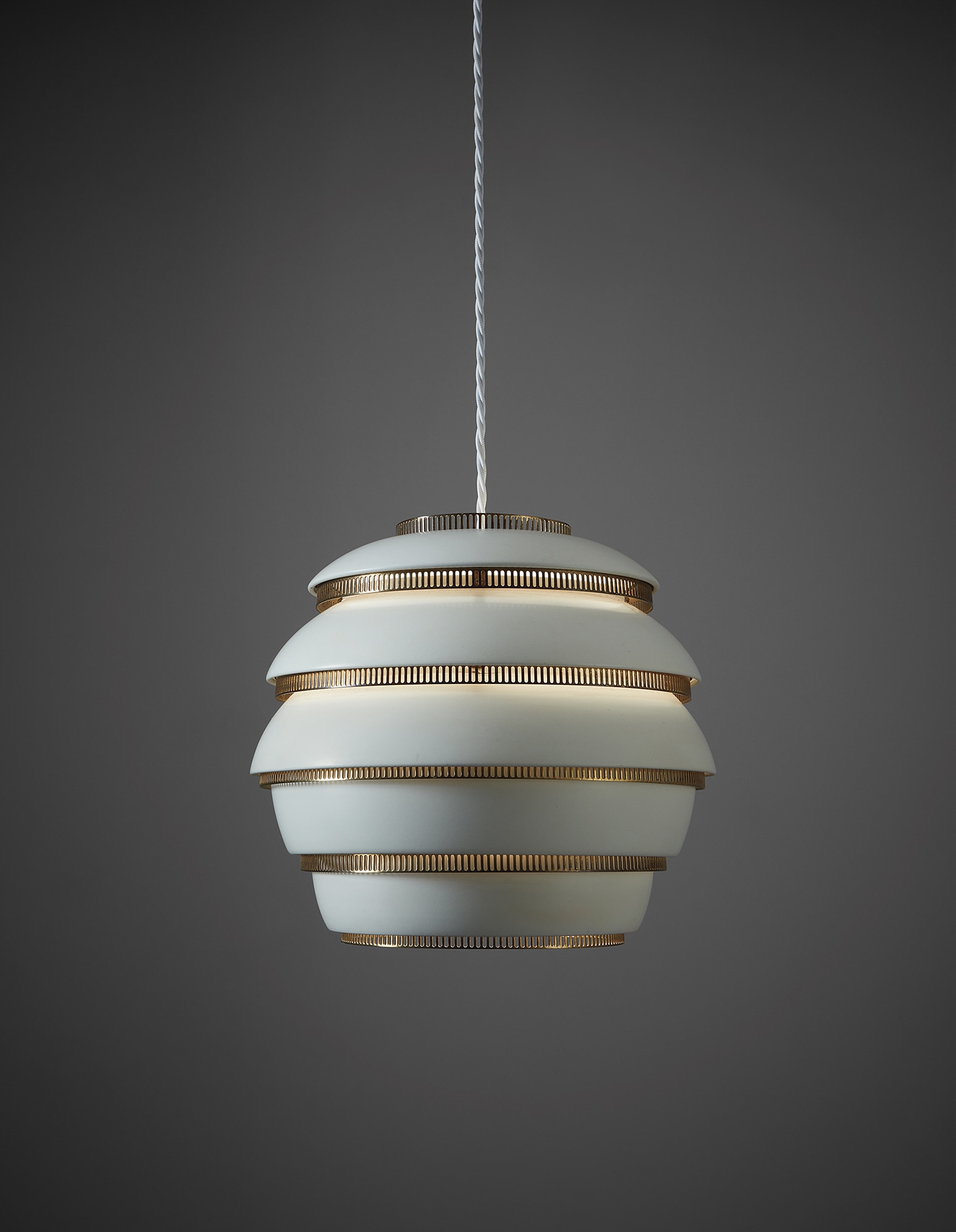 <p><strong>ALVAR AALTO</strong> <em>"Mehiläispesä (Beehive)" ceiling light, model no. A 331</em>, circa 1953</p>