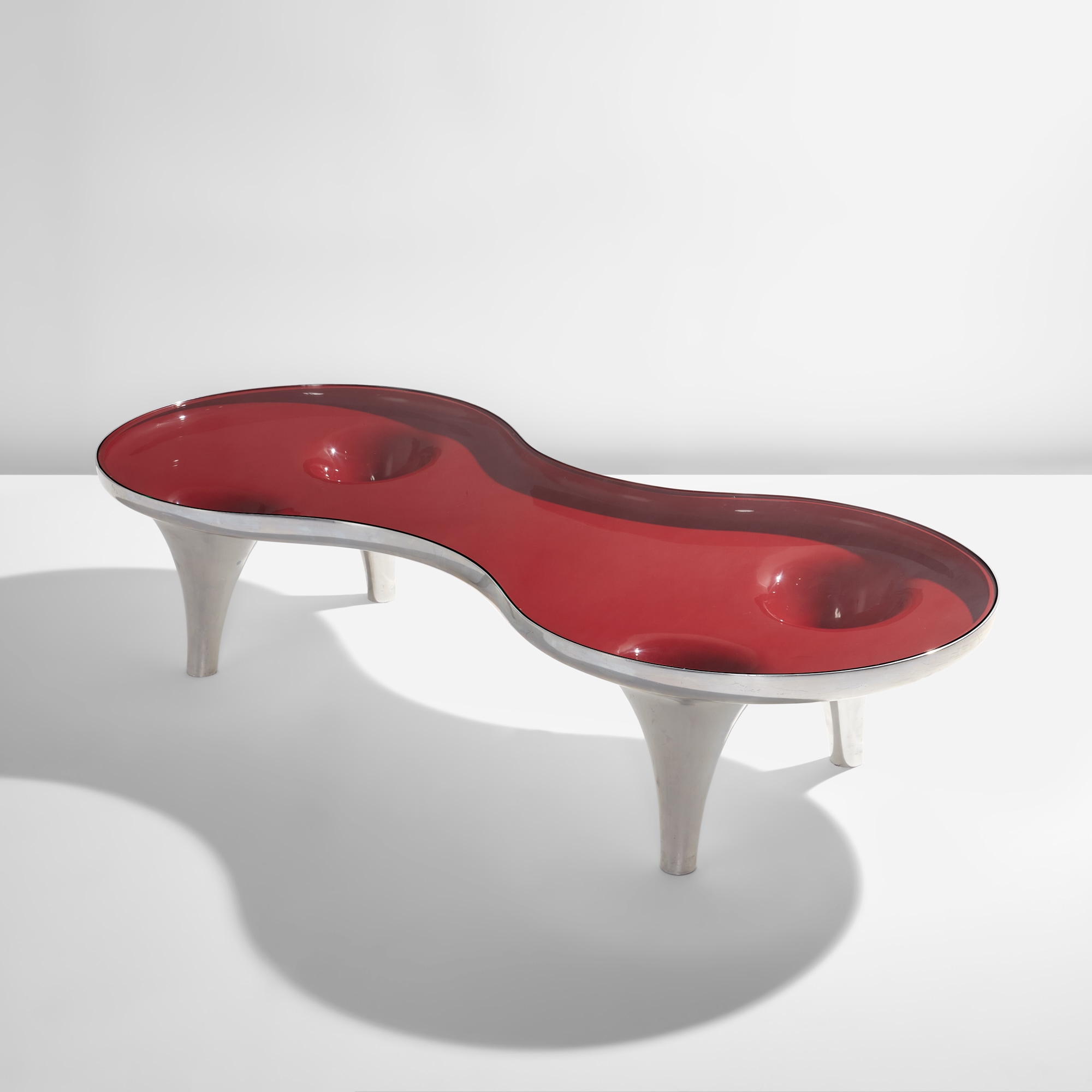 <p><strong>MARC NEWSON</strong> <em>"Orgone Chop Top" coffee table,</em> designed 1990, produced 2004</p>