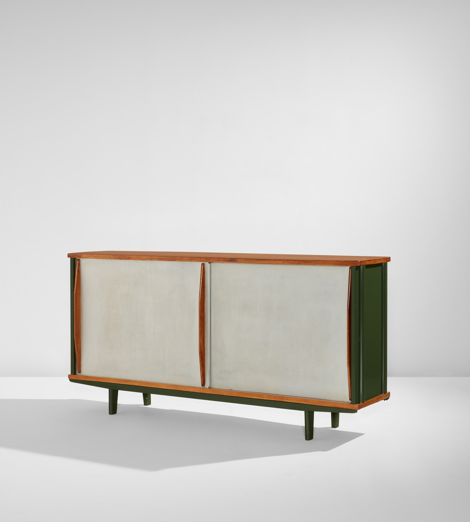 <p><strong>JEAN PROUVÉ</strong> <em>Important cabinet with “pointe de diamant” doors</em>, 1950s</p>
