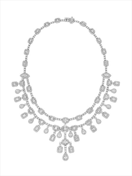 <b>FRED LEIGHTON</b> An Aquamarine and Diamond Necklace