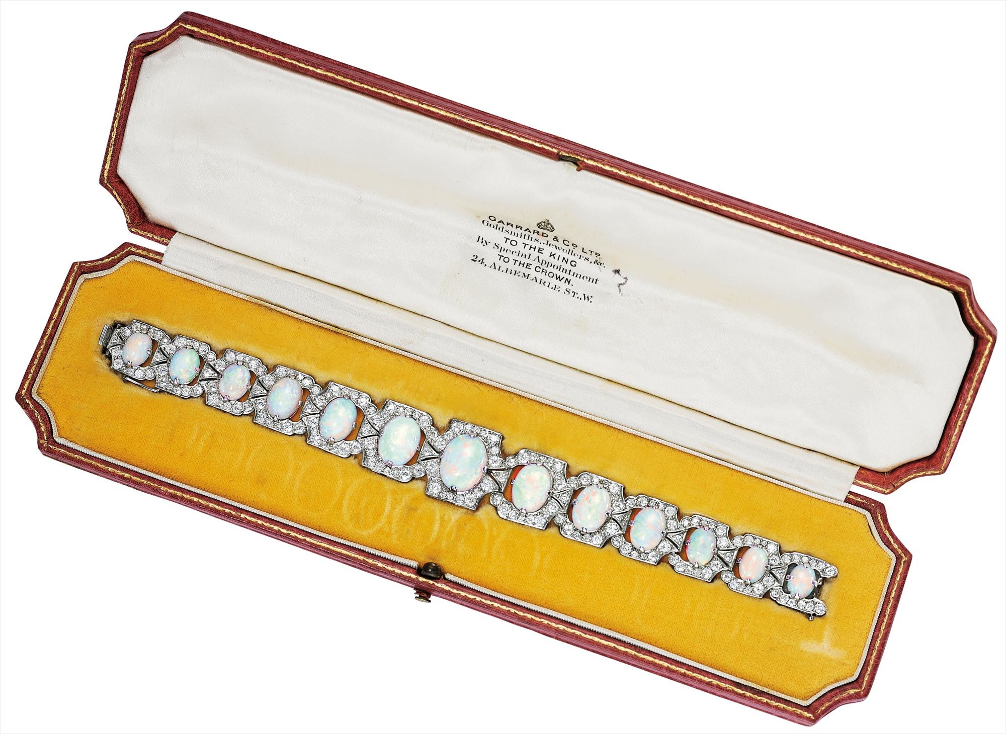 An Antique Diamond and Opal Bracelet - GARRARD 1910