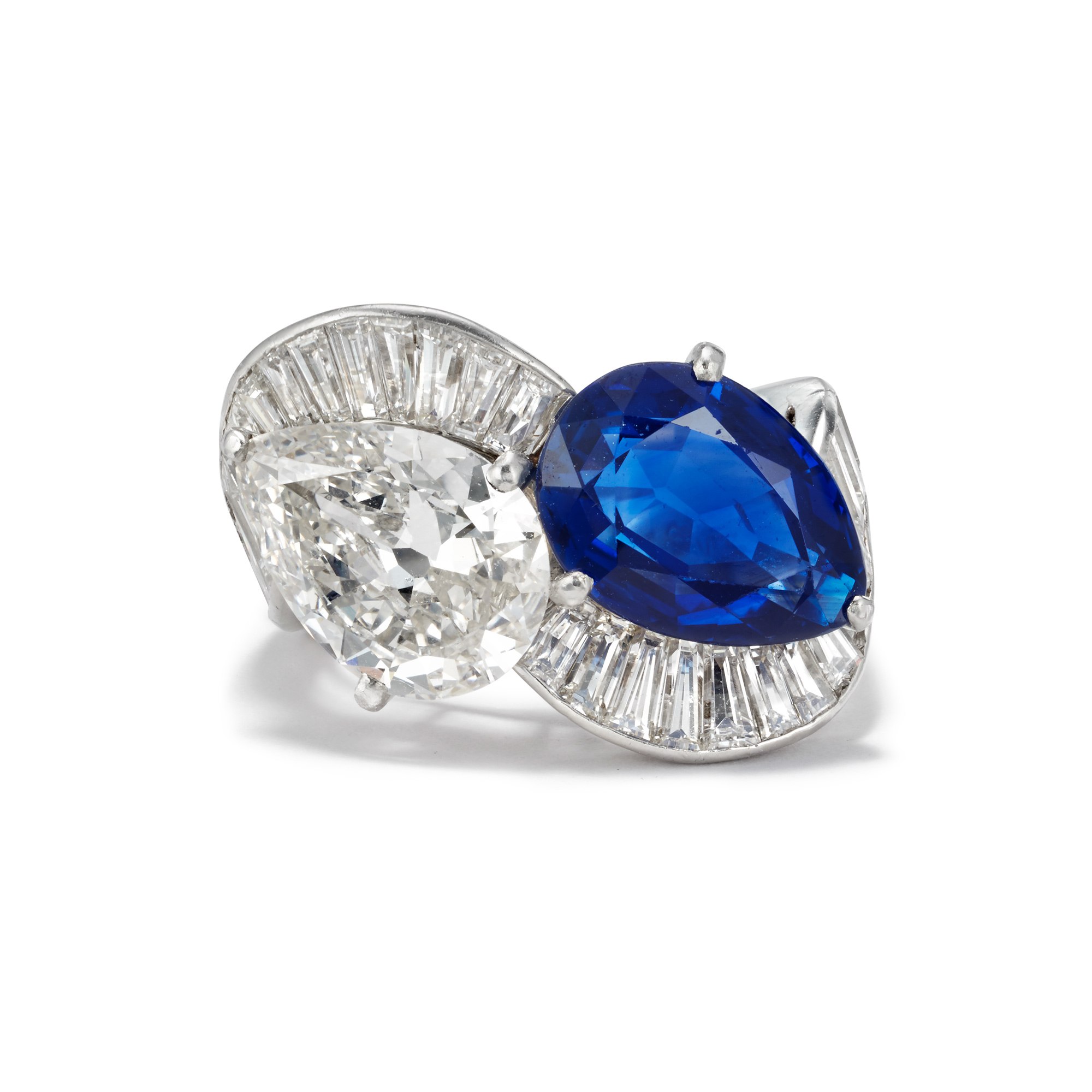 An Important Sapphire, Diamond and Platinum Ring, Bulgari