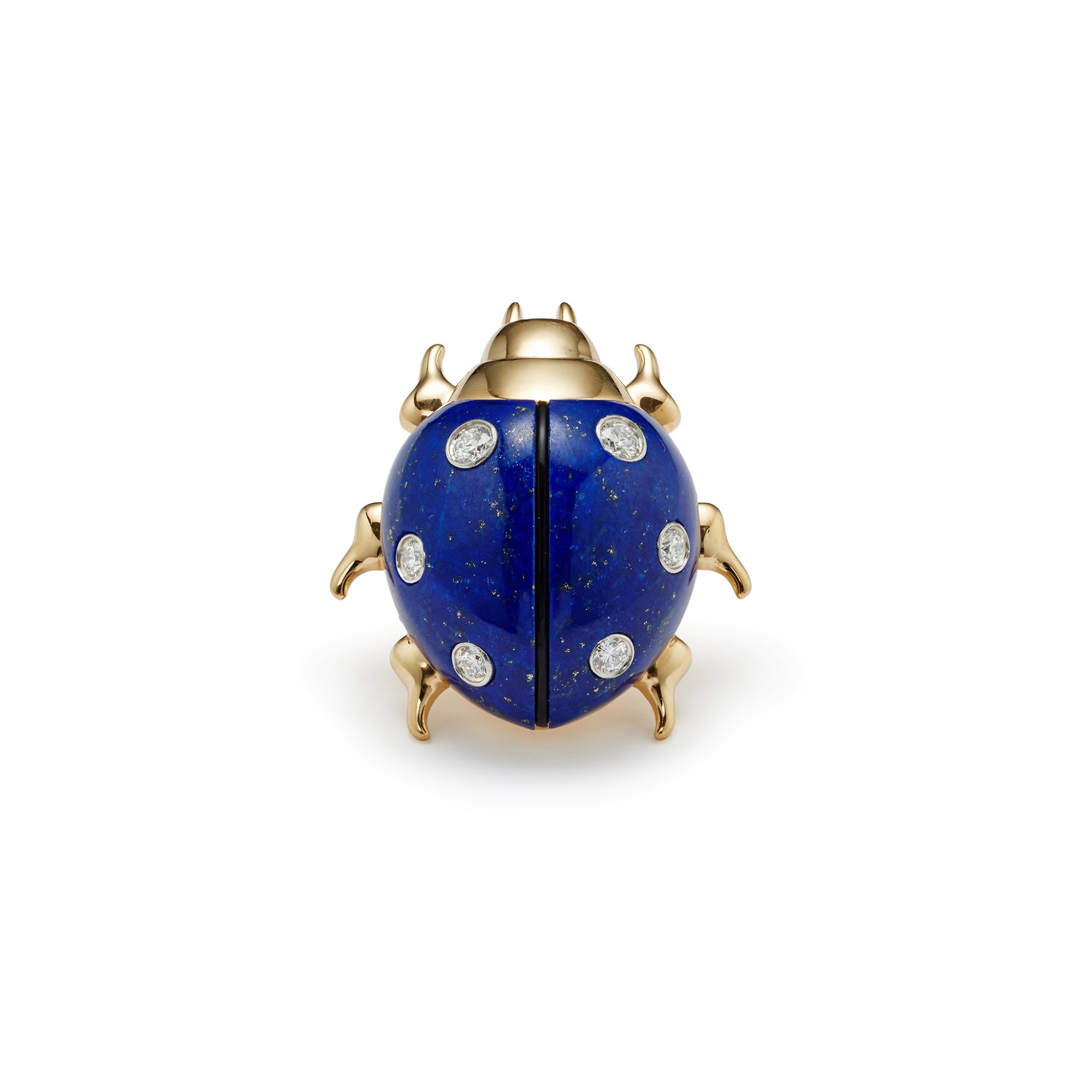<p><strong>CARTIER.</strong>&nbsp;A Lapis Ladybug Brooch</p>
