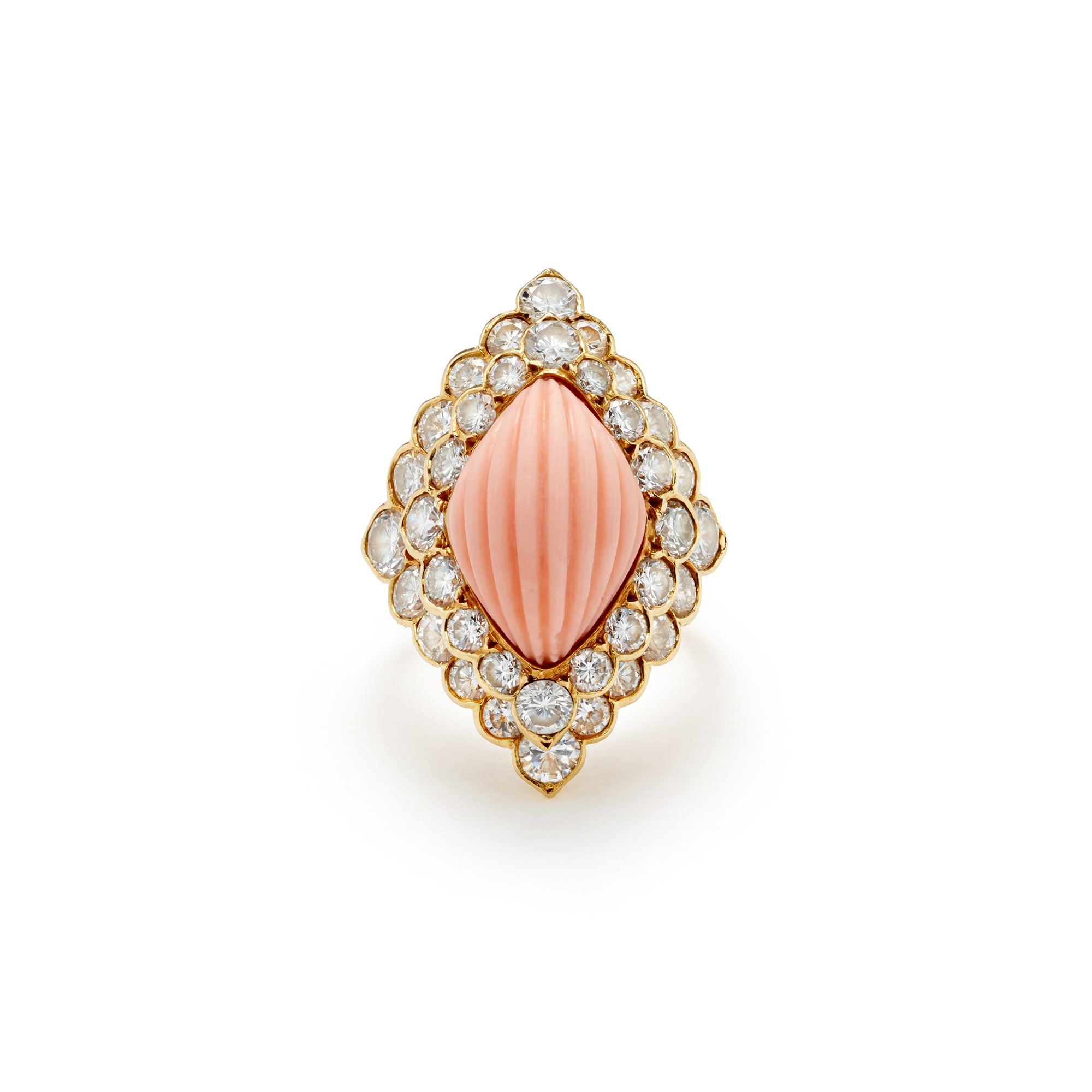 <p><strong>BOUCHERON.&nbsp;</strong>A Diamond and Fluted Coral Ring</p>
