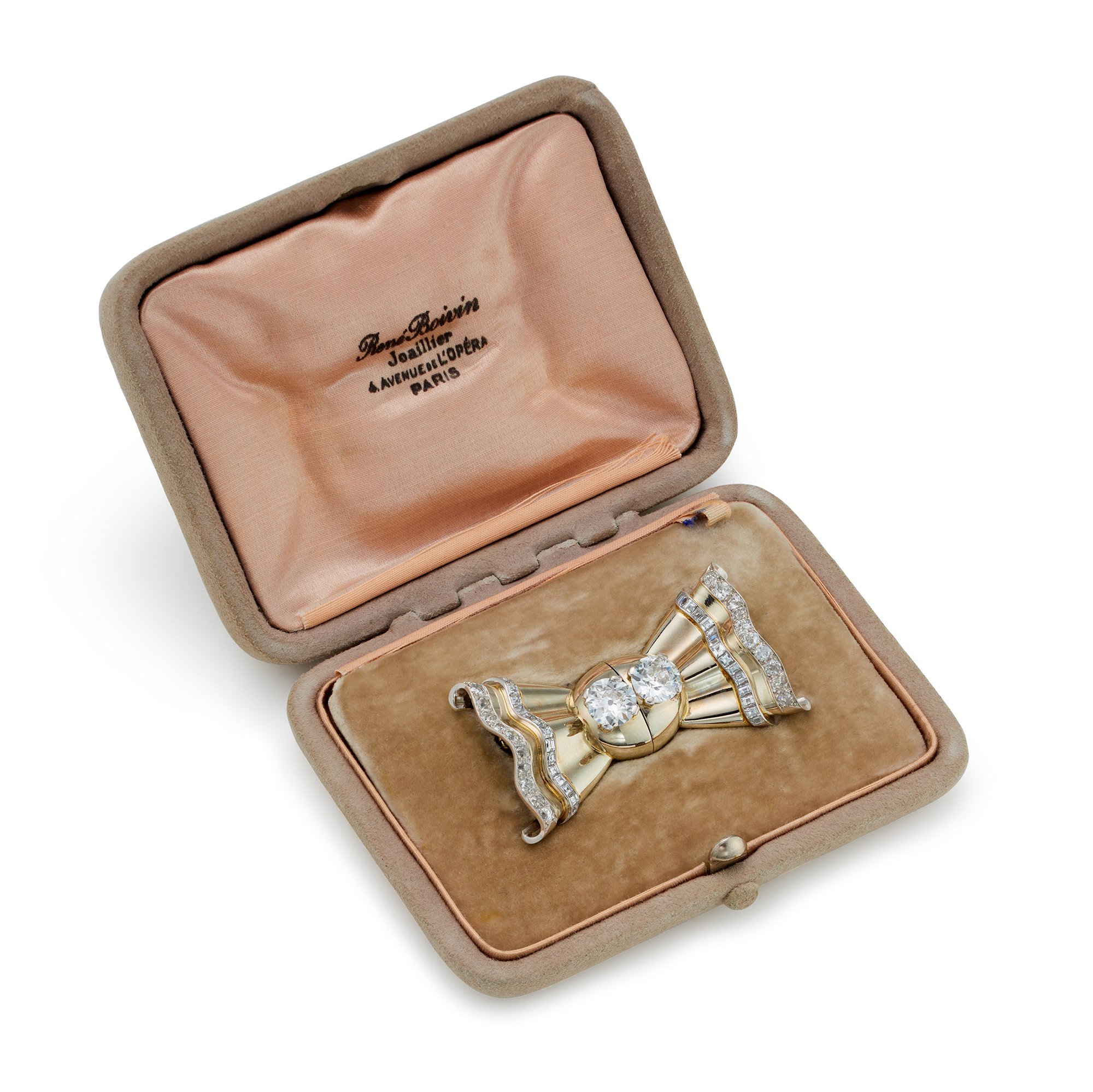 <p><strong>BOIVIN.</strong> A Pair of Diamond and Gold Dress Clips</p>