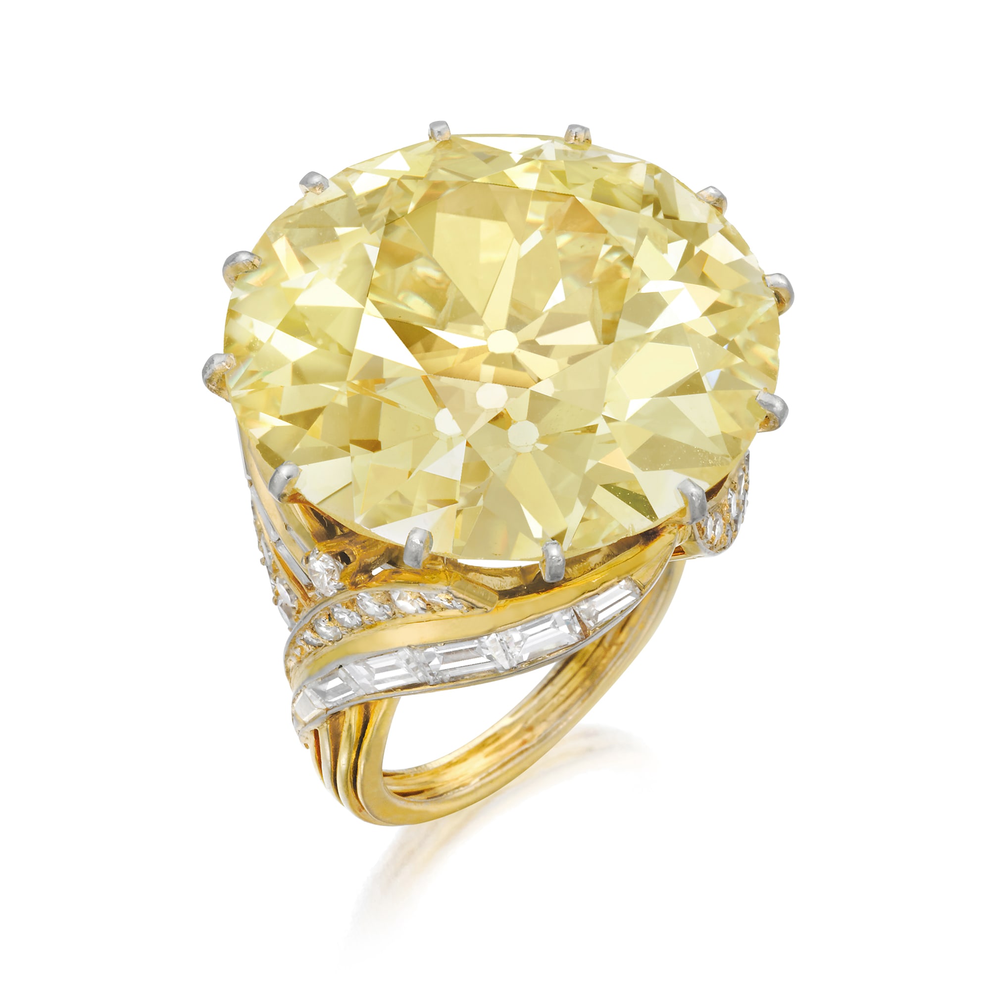 <p>A Fancy Yellow Diamond Ring</p>