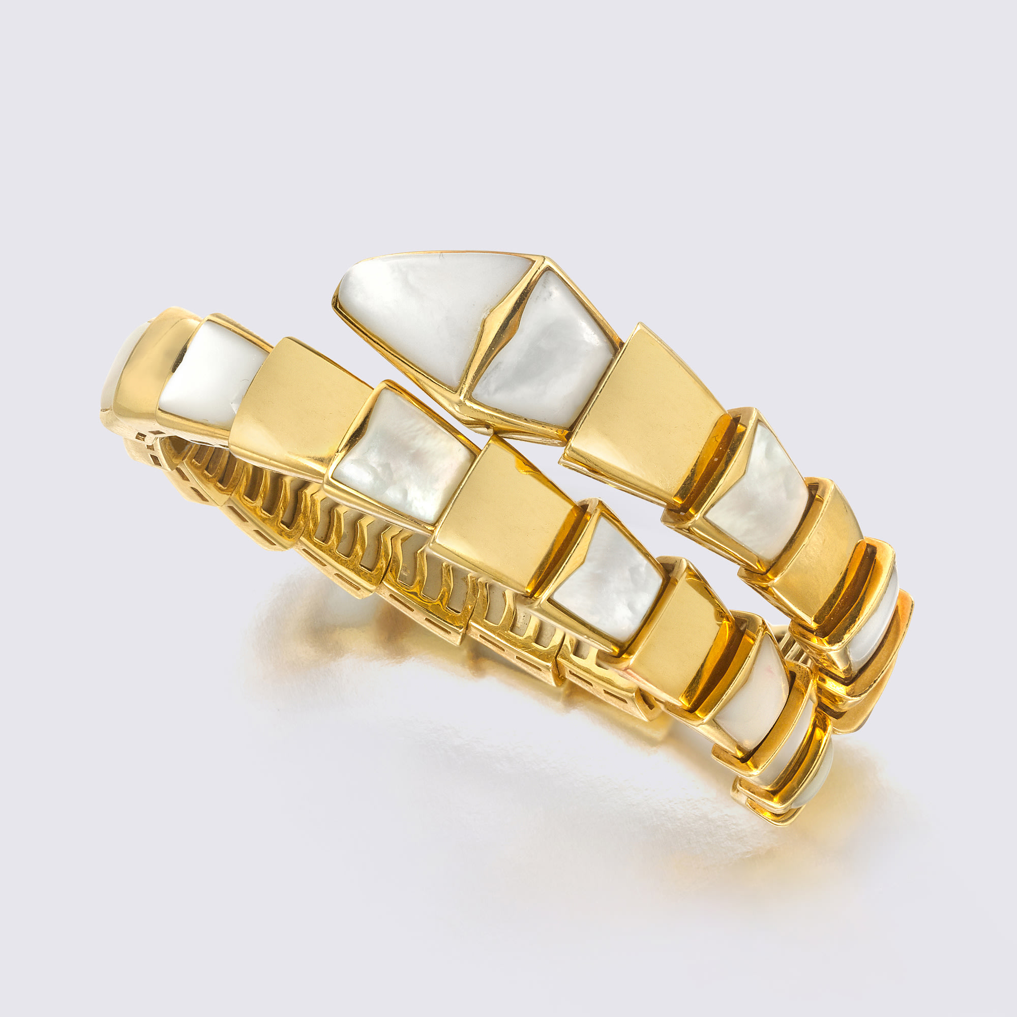 <p><strong>BULGARI</strong> <em>Mother of Pearl Bracelet, ‘Serpenti’</em></p>