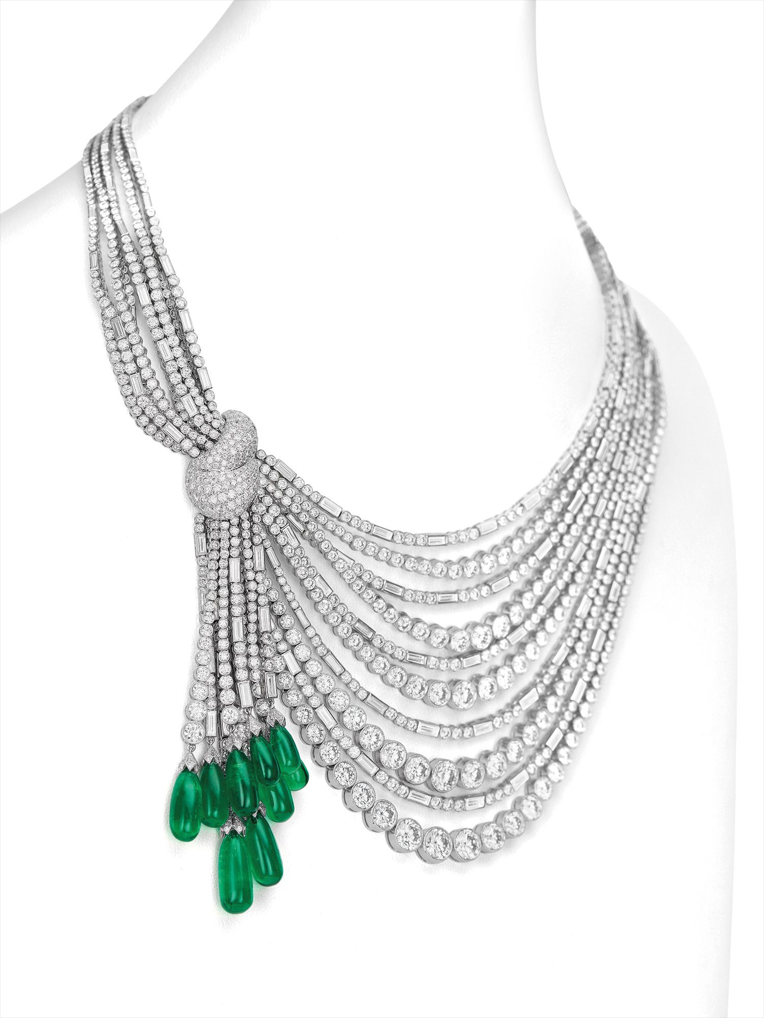 <i>A Magnificent Diamond and Emerald Necklace </i>
