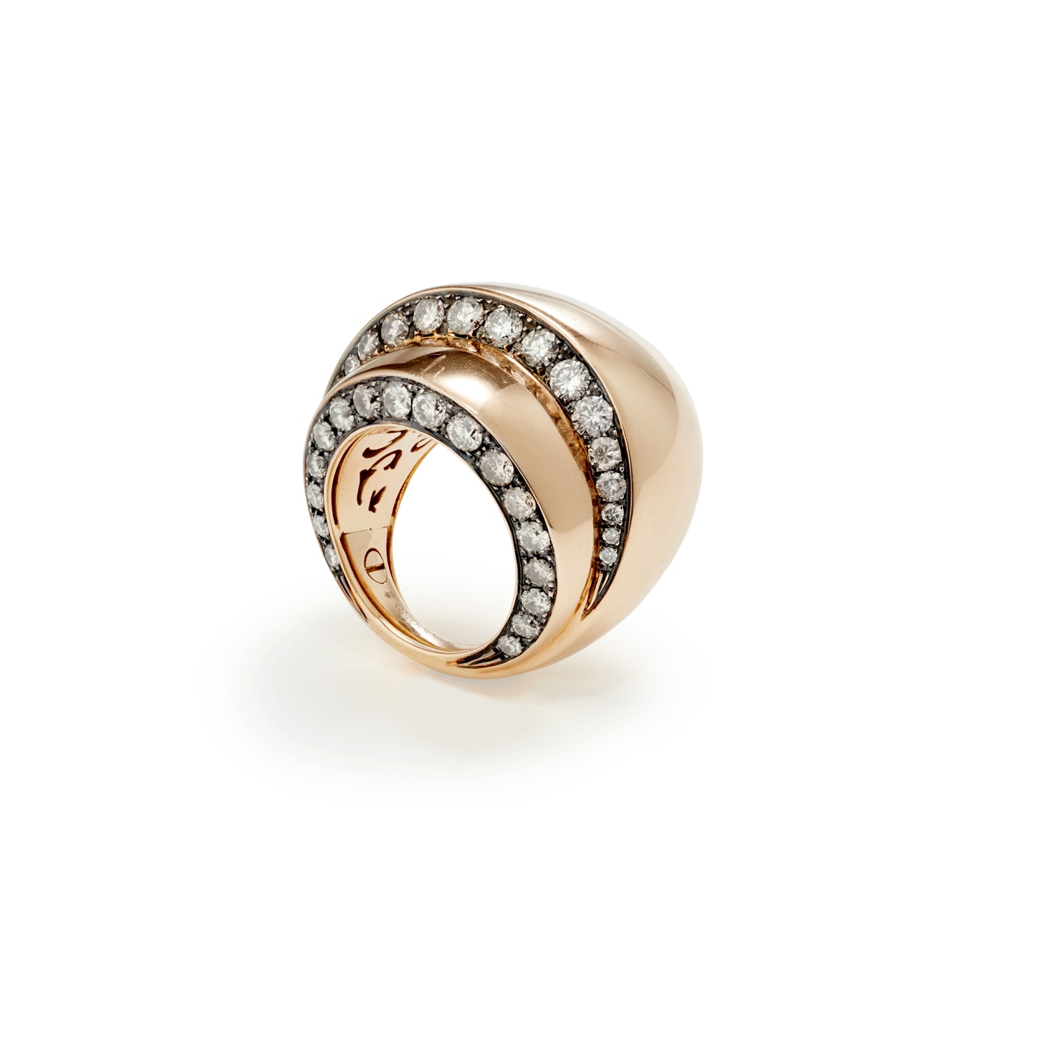 <p><strong>DE GRISOGONO.</strong> A Diamond and Gold ‘Tubetto’ Ring</p>