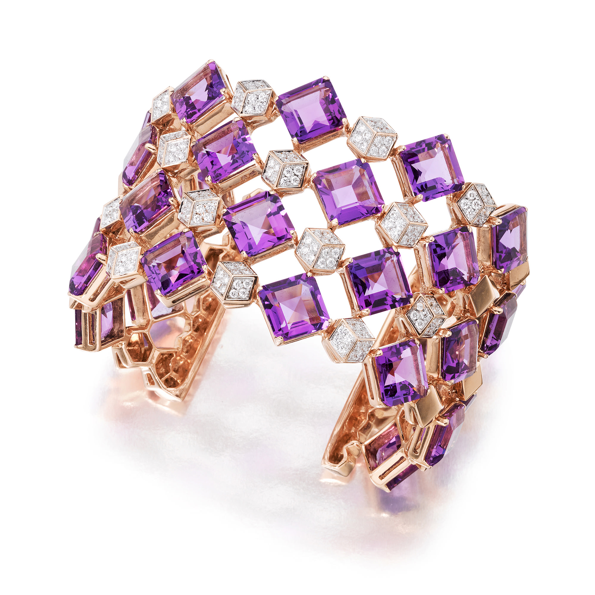 <p><strong>Paolo Costagli.</strong> An Amethyst, Diamond, and Rose Gold Bracelet</p>
