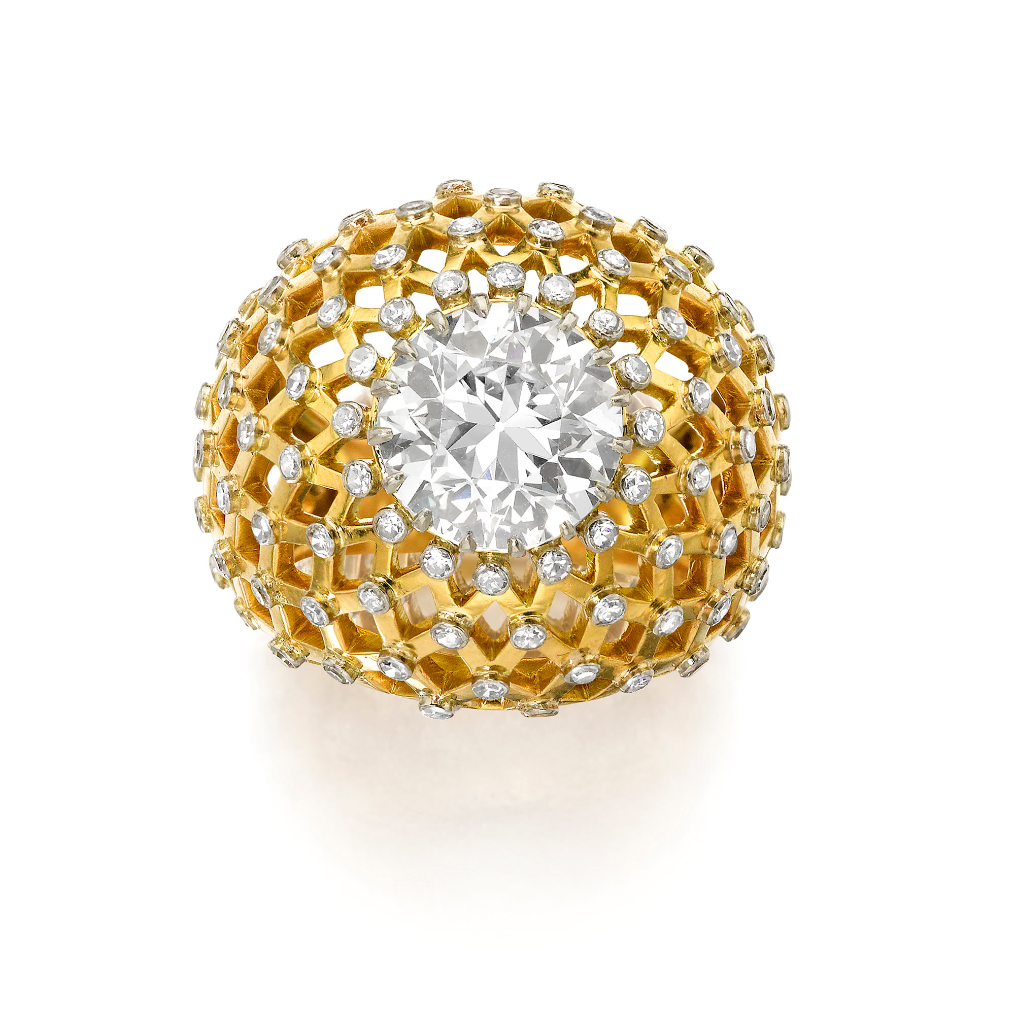 <p><strong>Van Cleef & Arpels.</strong> A Diamond, Platinum, and Gold Ring</p>