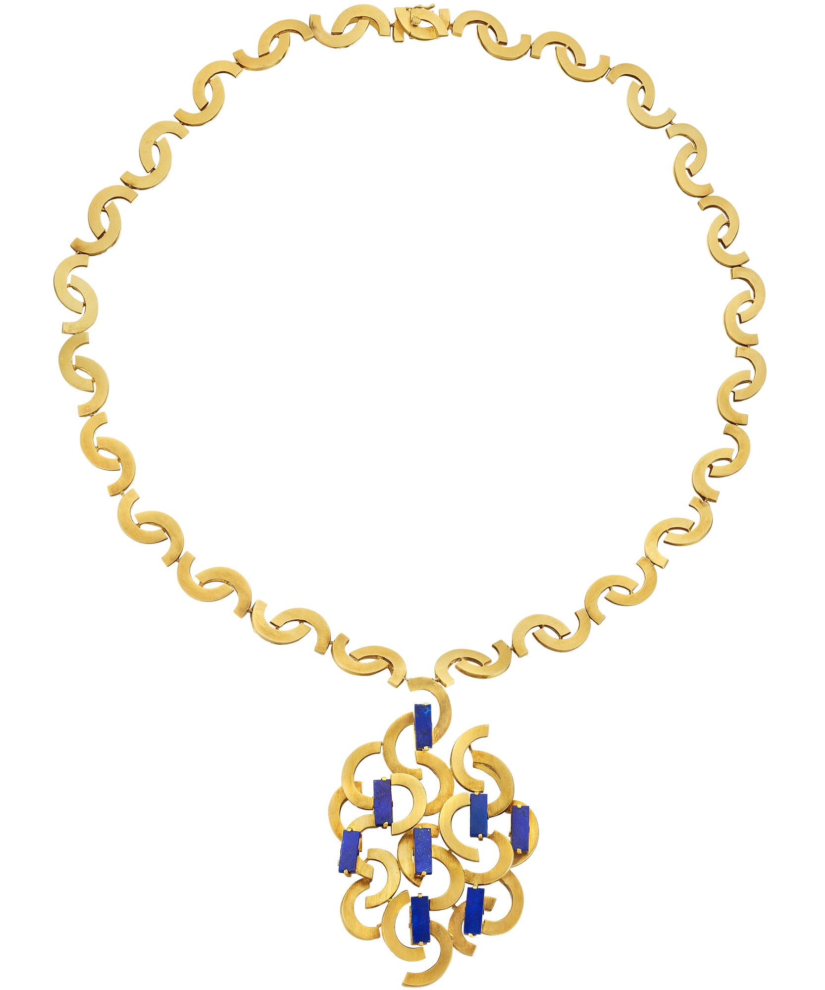 <p><em>Lapis Lazuli and Gold Pendant Necklace</em> </p>