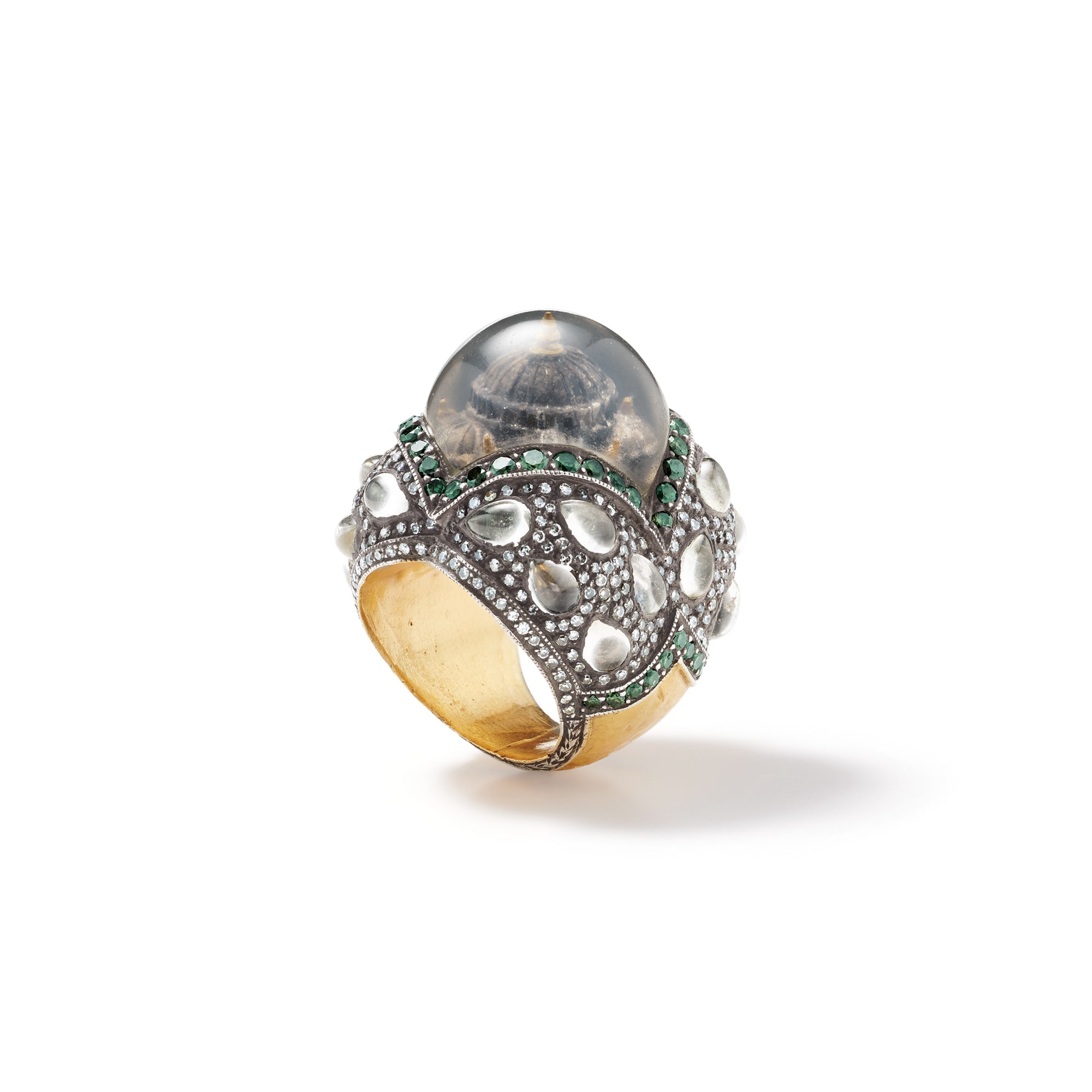 <p><strong>SEVAN BICAKCI.</strong> A Rock Crystal, Colored Diamond, Diamond, Gold and Silver &lsquo;Yagdir Mevlam Su&rsquo; Ring. All proceeds will benefit the One Drop Foundation.</p>
