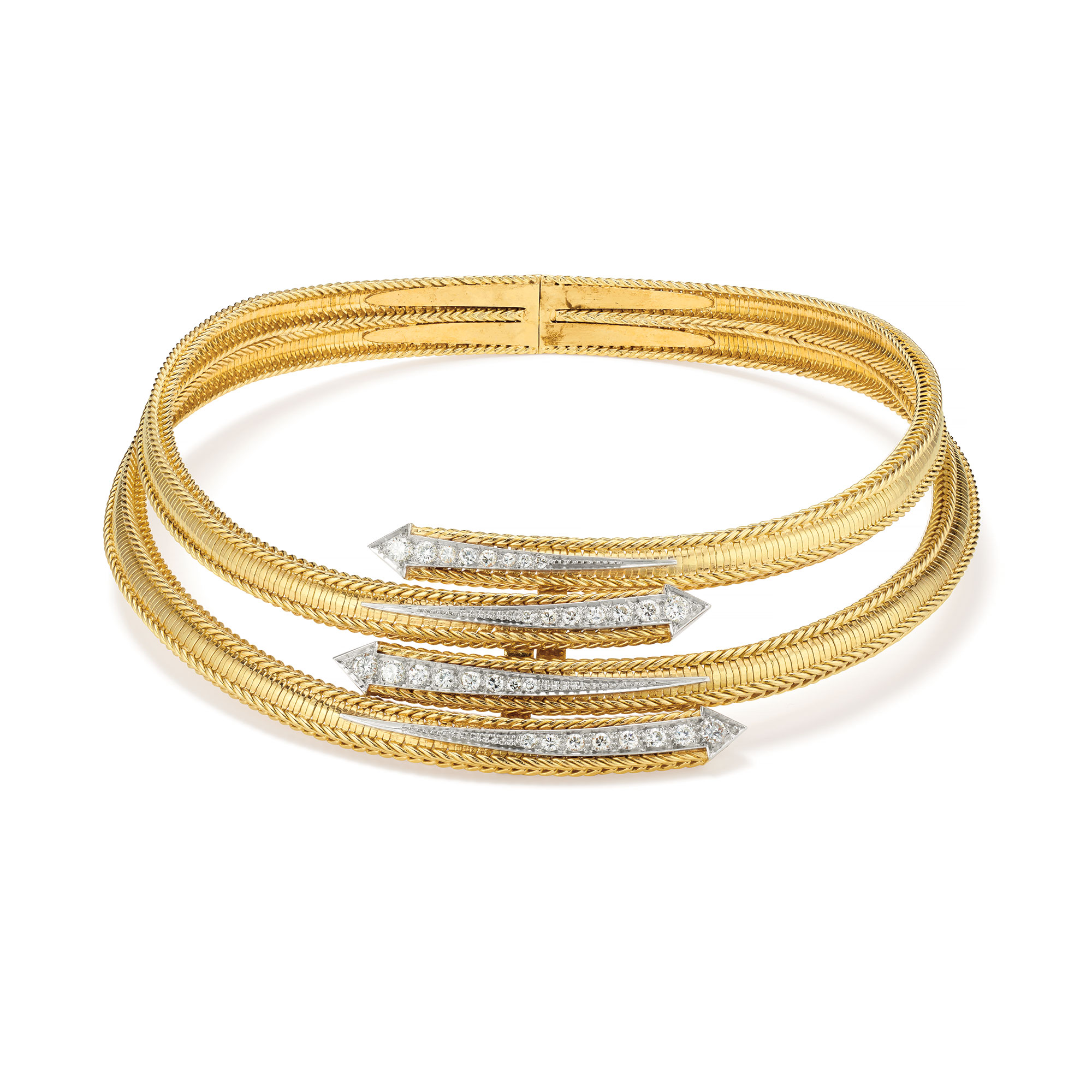 <b>STERLE, PARIS.</b> A Diamond, Gold and Platinum Necklace