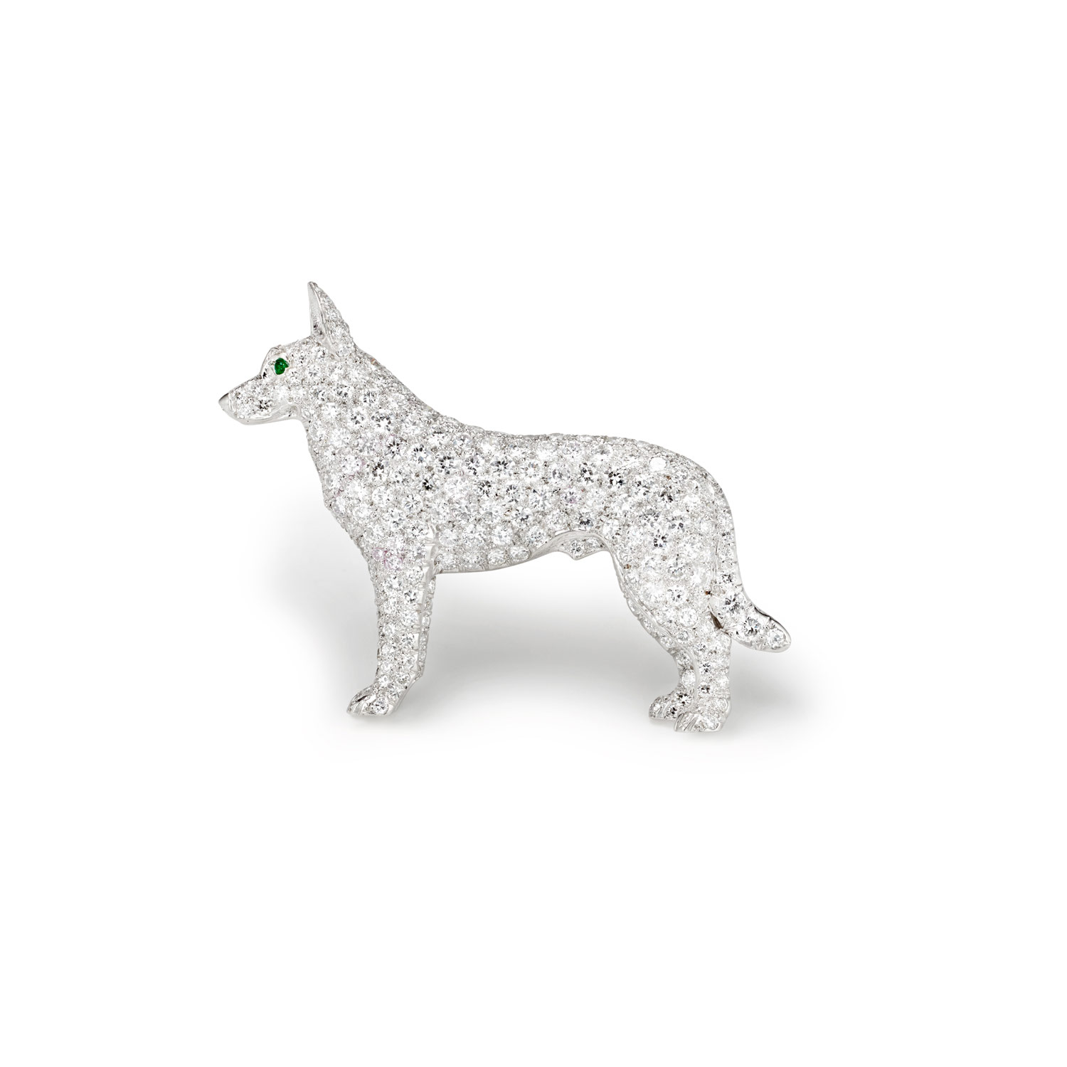 <p><strong>CARTIER</strong> A Rare Diamond, Emerald and Platinum Brooch</p>