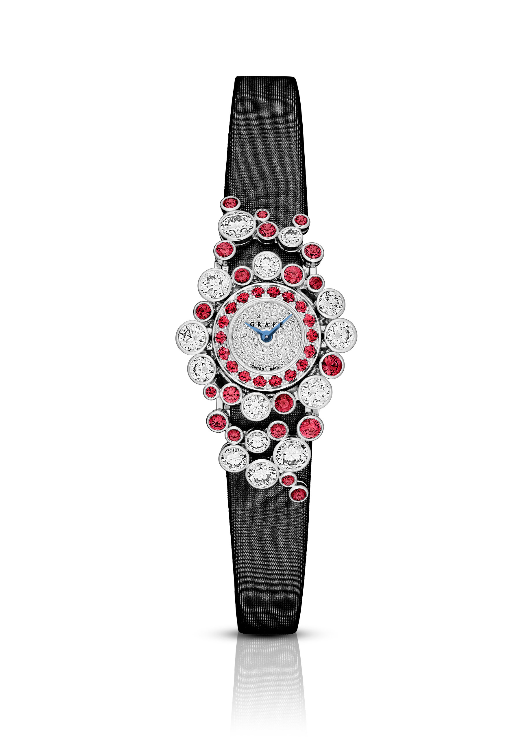 <p><strong>GRAFF</strong> A Diamond, Ruby and Gold 'Harmony' Wristwatch</p>