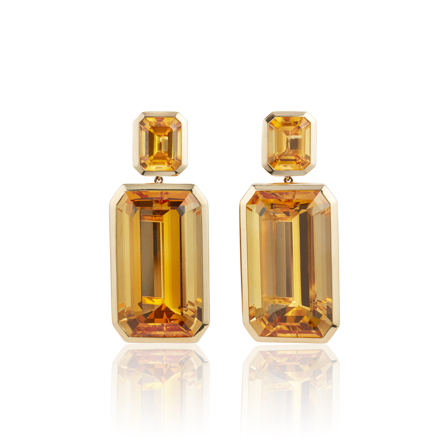 <p><strong>ROBERT PROCOP </strong>A Pair of Citrine and Gold ‘Style of Jolie’ Earrings</p>