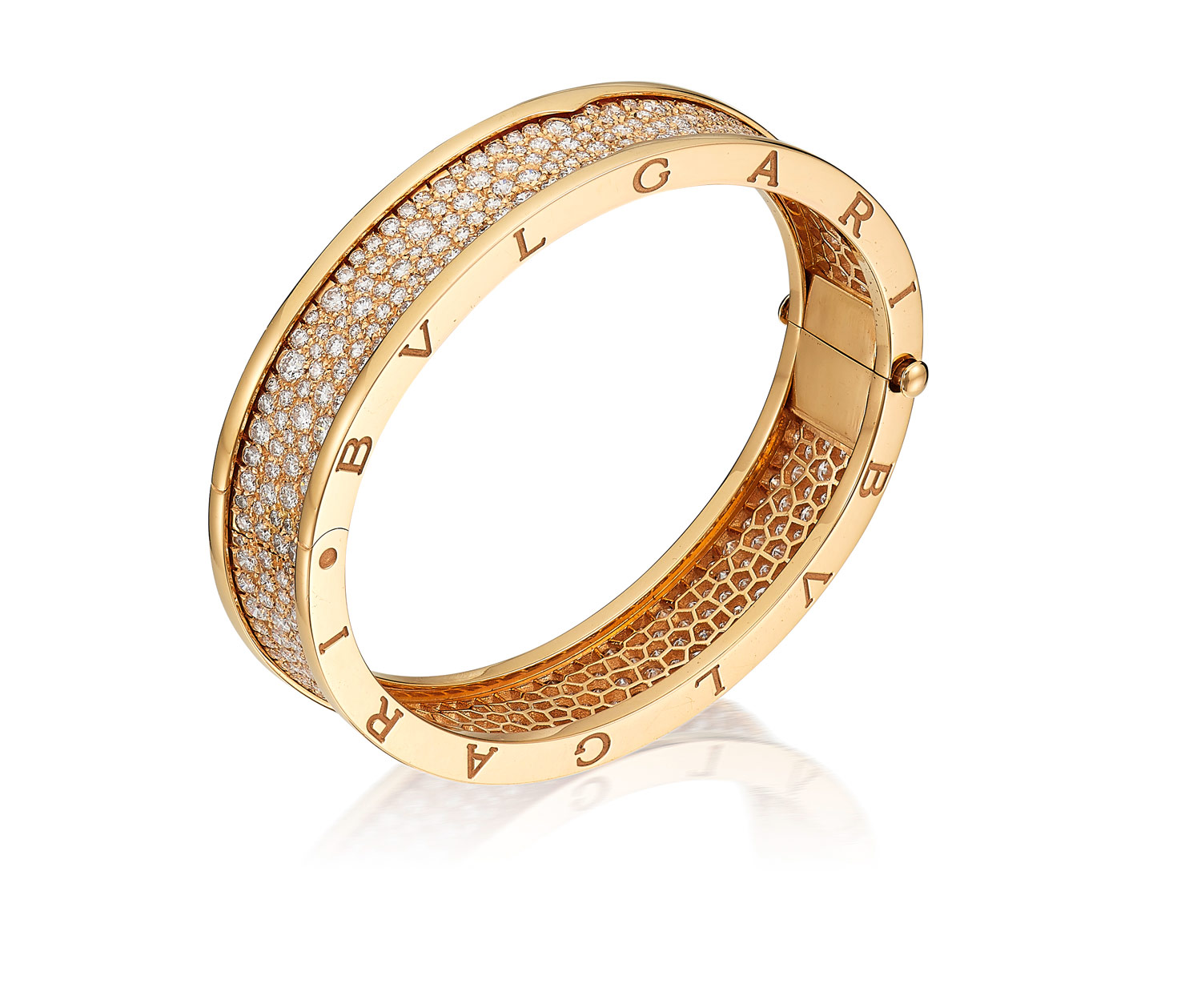 <p><strong>BULGARI </strong>A Diamond and Gold ‘B. Zero1’ Bracelet</p>