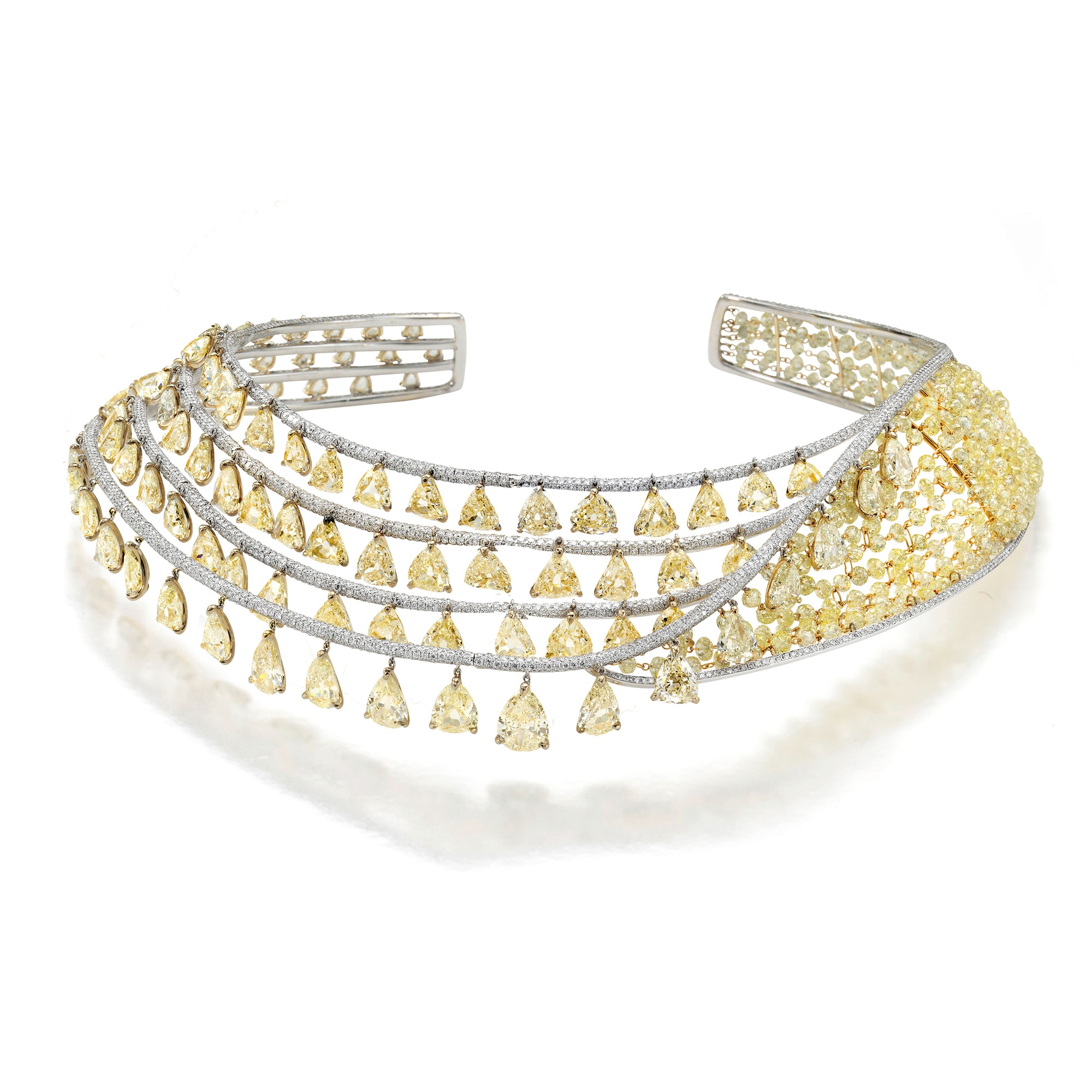 <p><strong>CHOPARD</strong><em> A Colored Diamond, Diamond and Bi-Colored Gold Necklace</em></p>