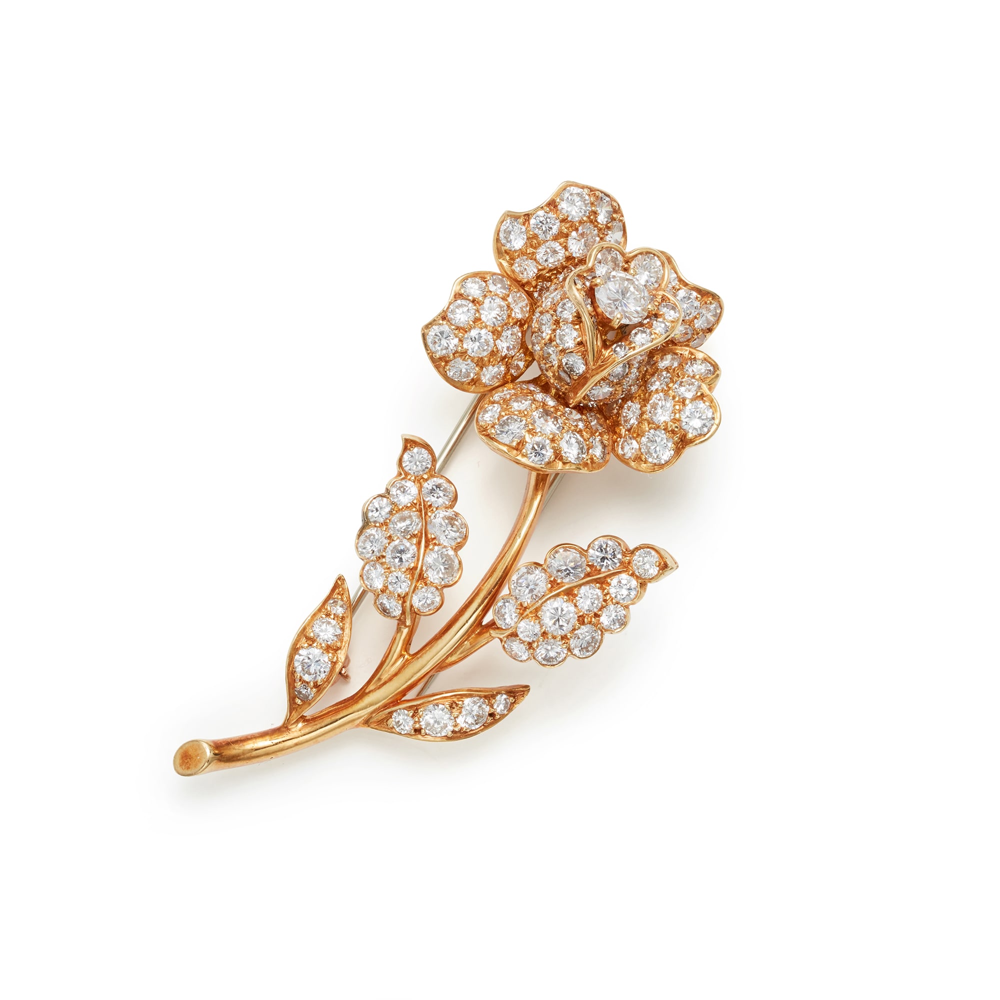 <p><strong>VAN CLEEF & ARPELS. </strong>A Diamond and Gold Brooch</p>
