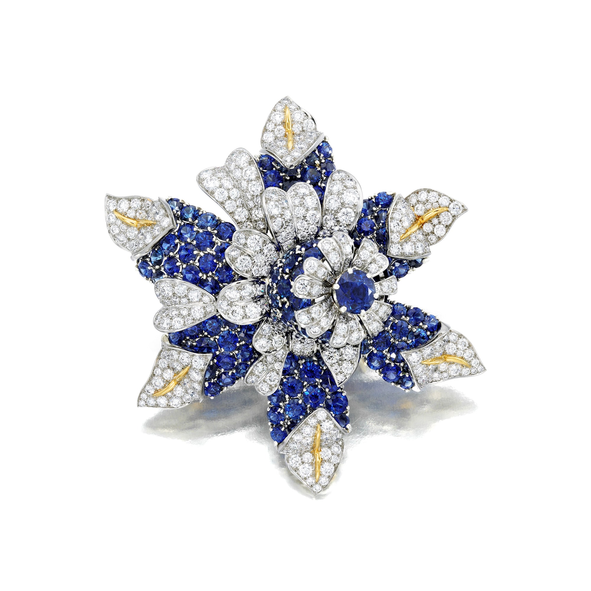 <p><strong>SCHLUMBERGER FOR TIFFANY & CO. </strong><em>Sapphire and Diamond Brooch, 'Fleur de Mer'</em></p>