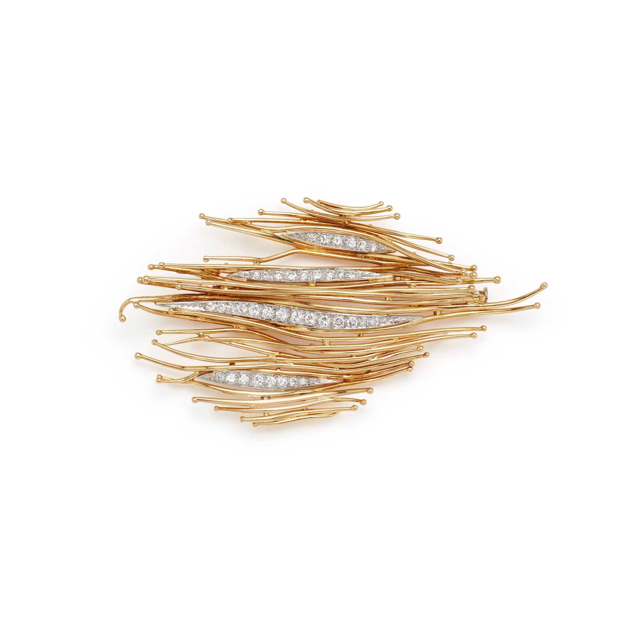 <p><strong>ANDREW GRIMA</strong>, A Diamond and Gold Brooch</p>