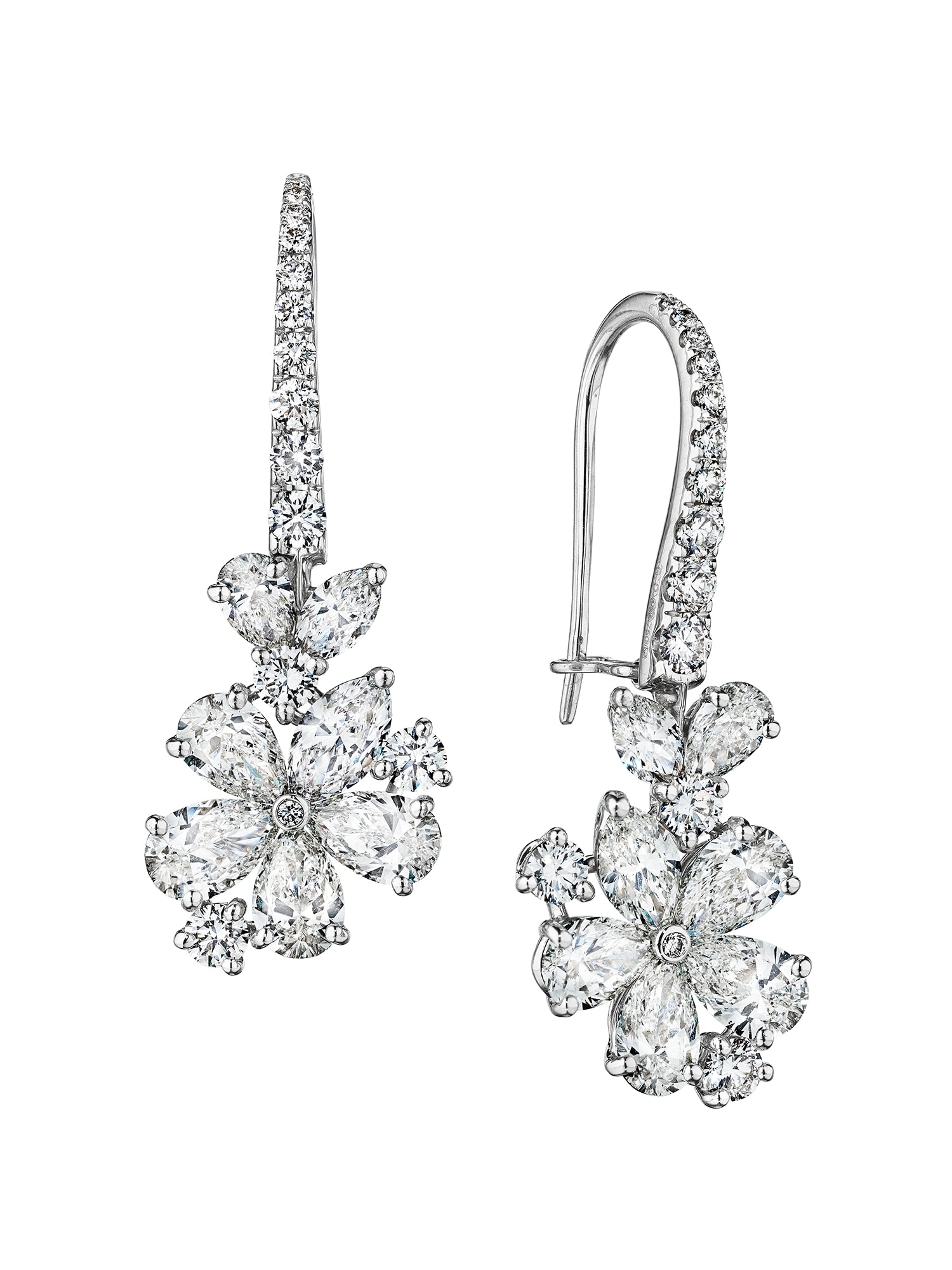 <p><strong>GRAFF</strong> A Pair of Diamond and White Gold Earrings</p>