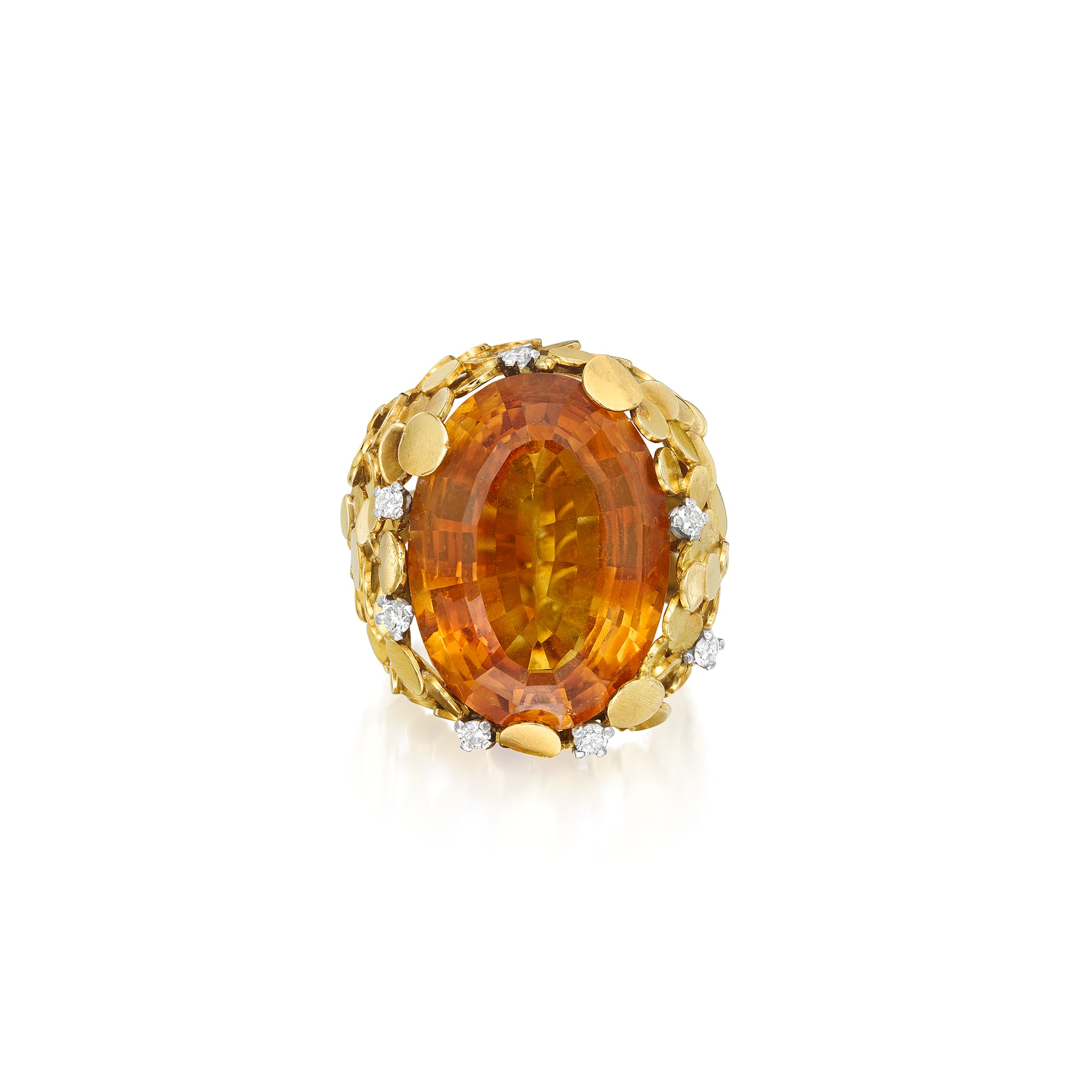 <p><strong>GRIMA </strong><em>Citrine and Diamond Ring</em></p>
