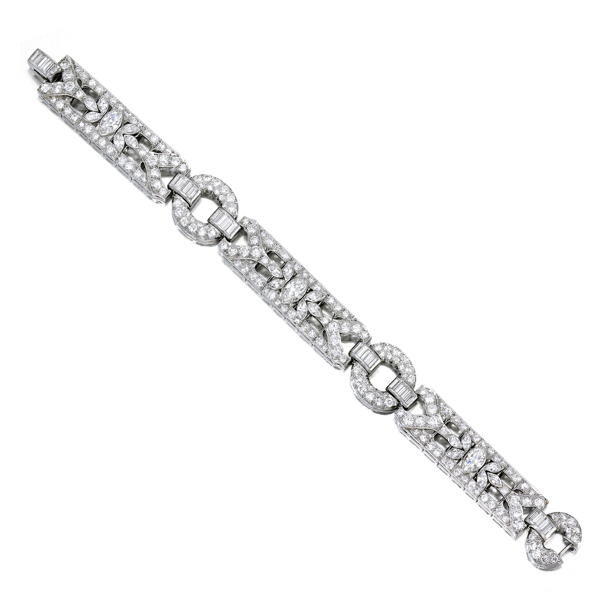 <p><em>Art Deco Platinum and Diamond Bracelet,</em> 1920s</p>
