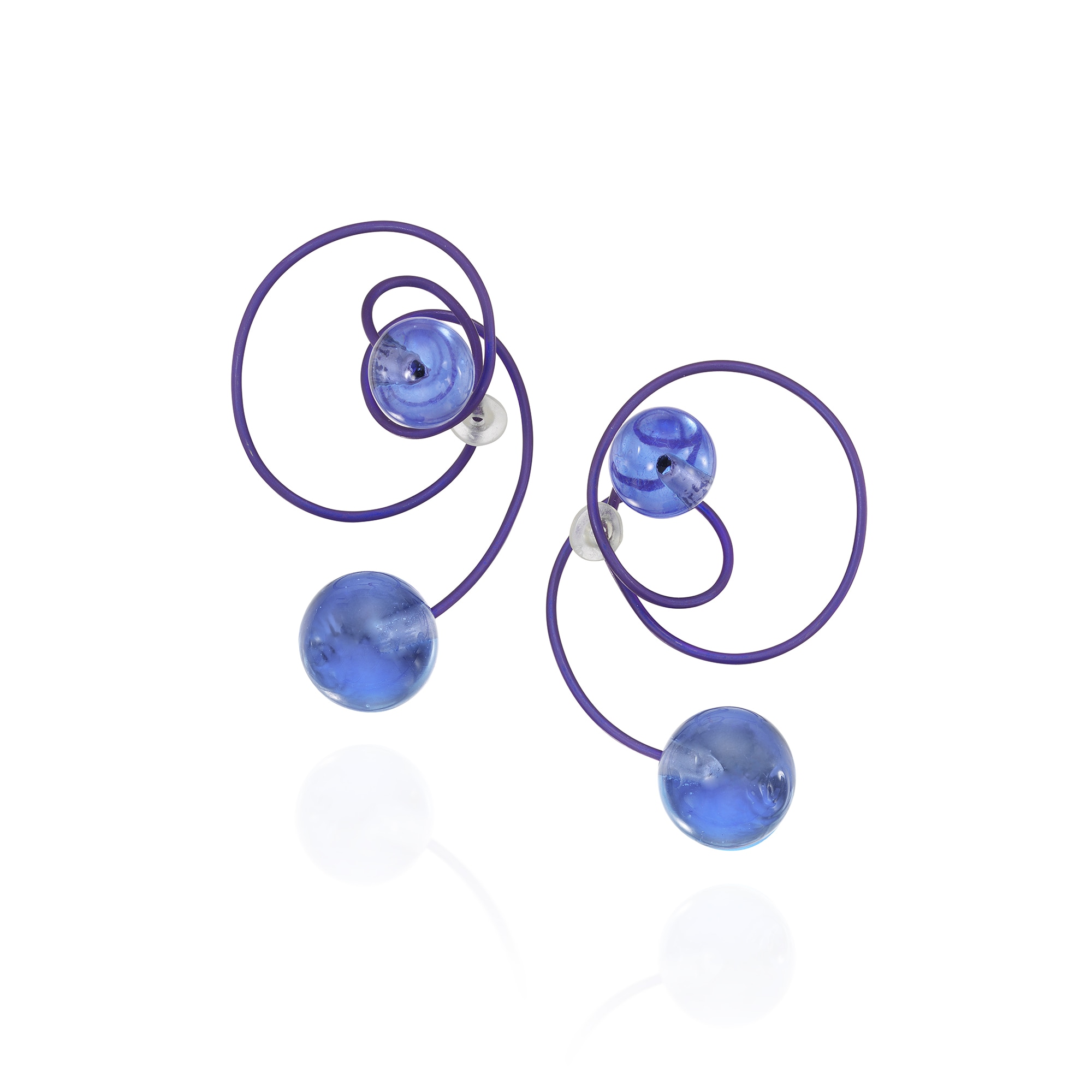 <p><strong>JAR</strong> <em>Pair of Titanium and Glass Ear Clip, &lsquo;Carnaval de Venise&rsquo;</em></p>
