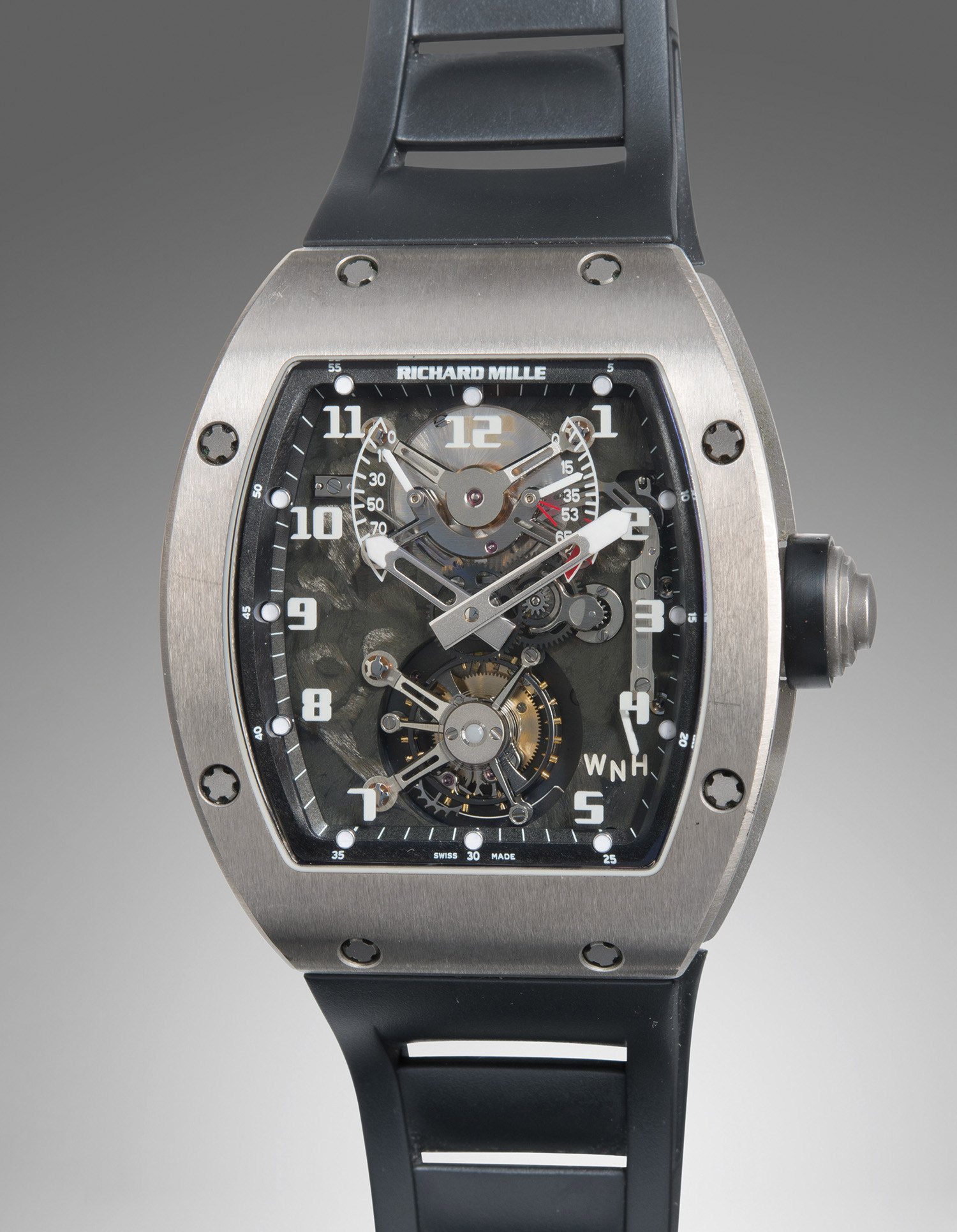 <b>RICHARD MILLE</b> Reference RM002-V2. A titanium tourbillon wristwatch with function selector, power reserve and torque indications, circa 2007