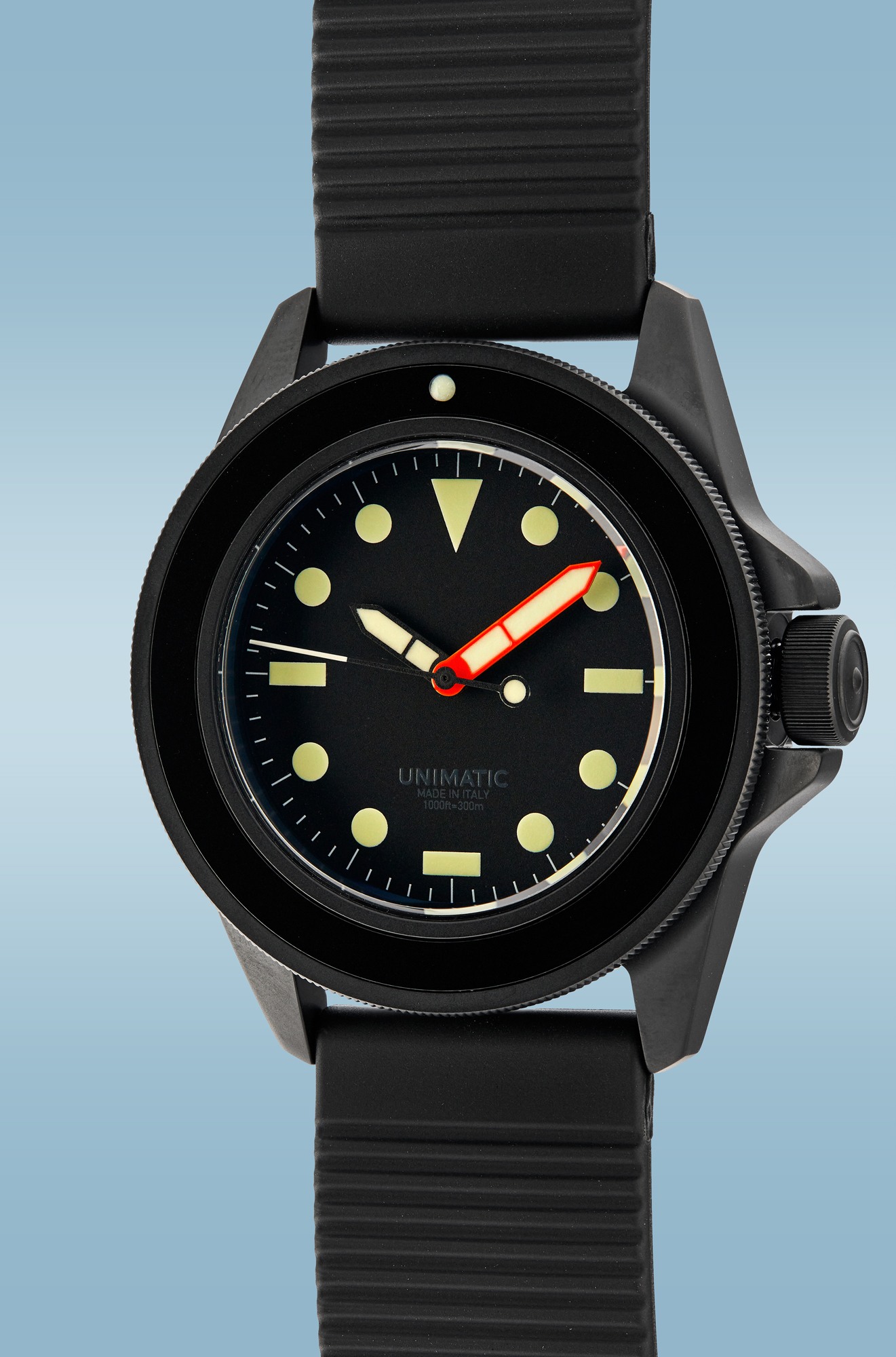 <p>Unimatic x Massena LAB, U1-MLBN &ldquo;Family and Friends&rdquo;, DLC-plated stainless steel, circa 2020. Brand New.</p>
