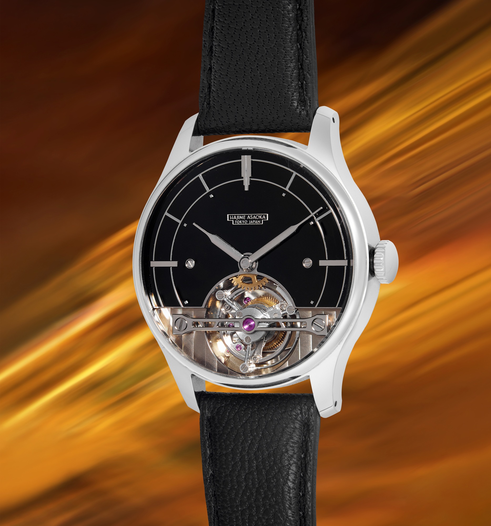 <p><strong>HAJIME ASAOKA</strong> <em>Prototype Tourbillon “PURA” in stainless steel, number 0,</em> circa 2022 </p>