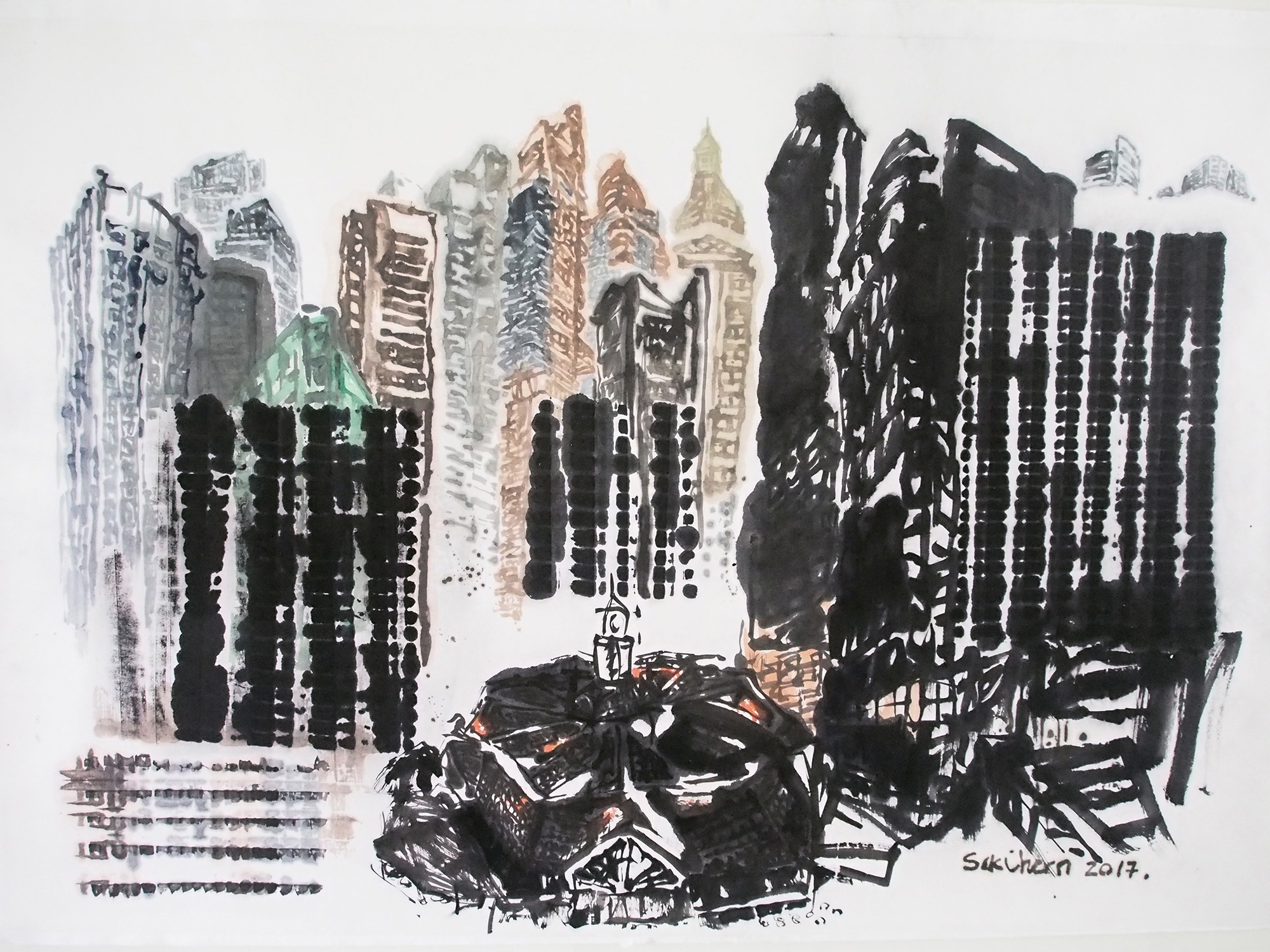 <p><strong>HONG SEK CHERN</strong> <em>Wandering around Shenton Way,</em> 2017</p>