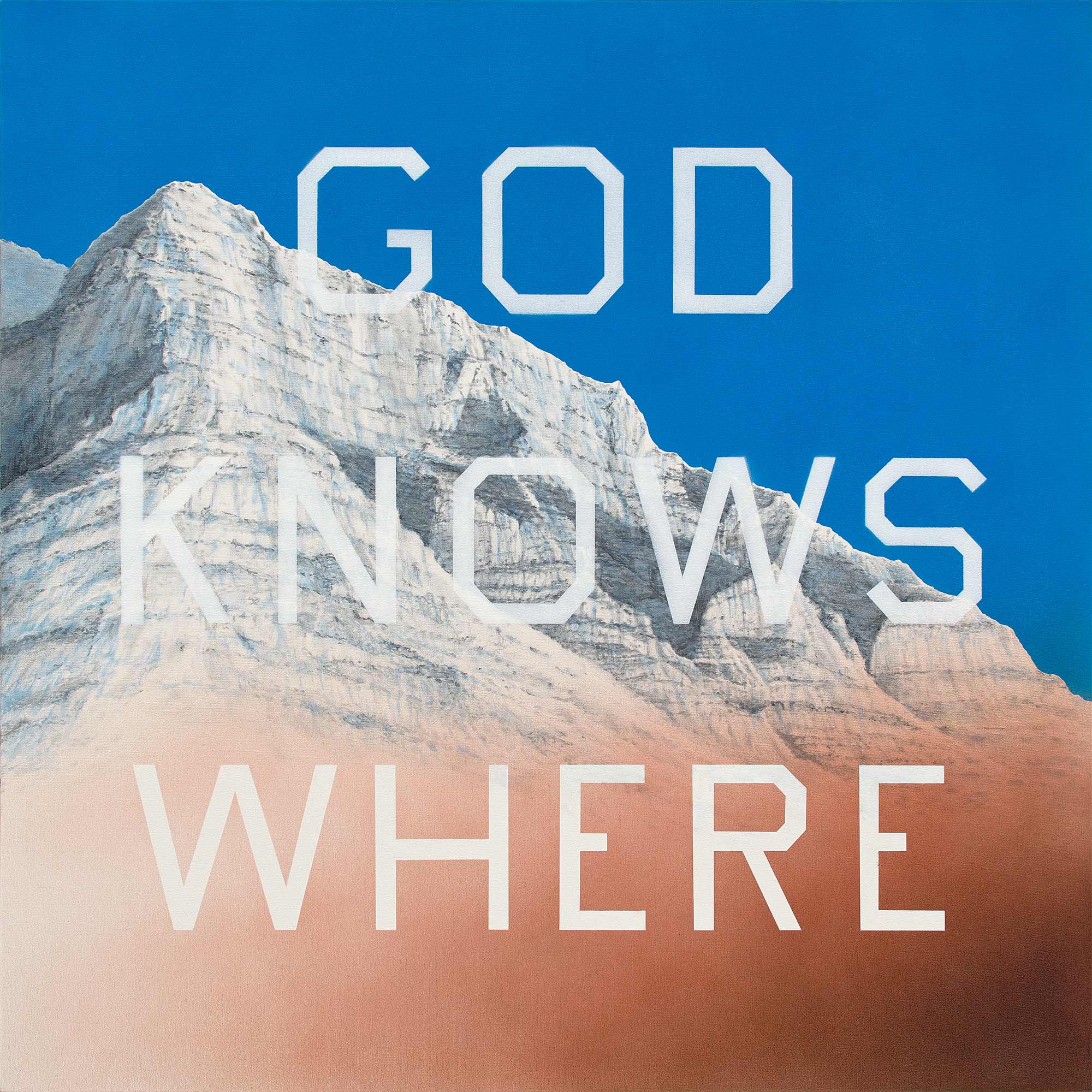 <p><strong>ED RUSCHA</strong> <em>God Knows Where</em>, 2014</p>