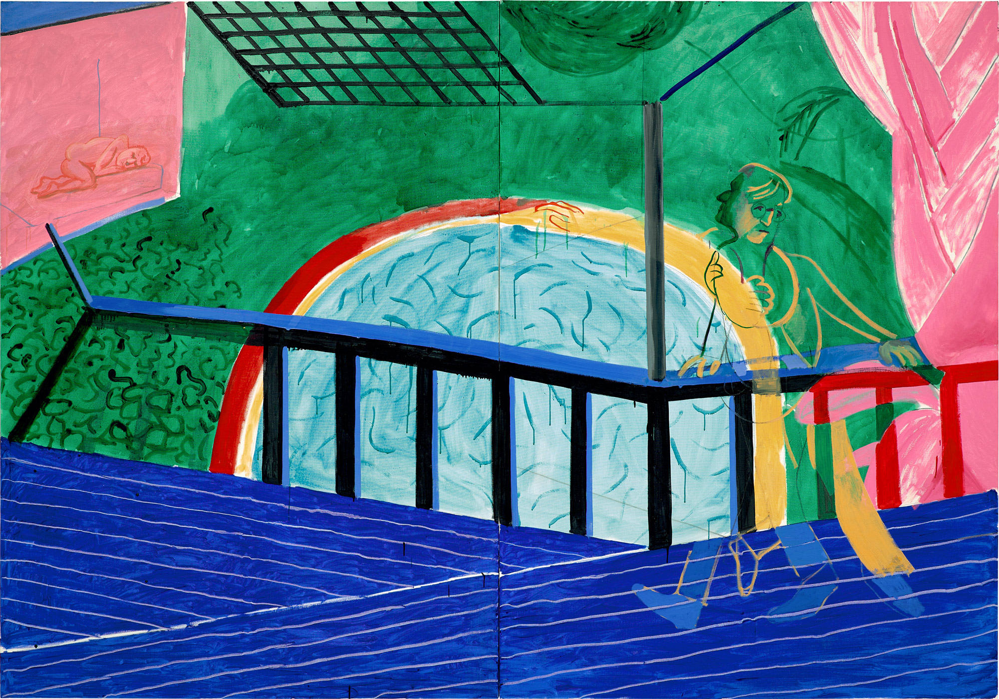<p><strong>DAVID HOCKNEY </strong><em>Self-Portrait on the Terrace</em>, 1984</p>
