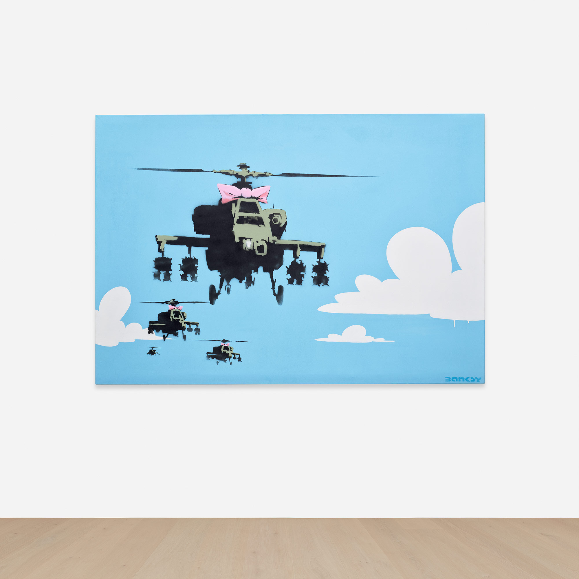 <p><strong>BANKSY</strong> <em>Happy Choppers,</em> 2006</p>