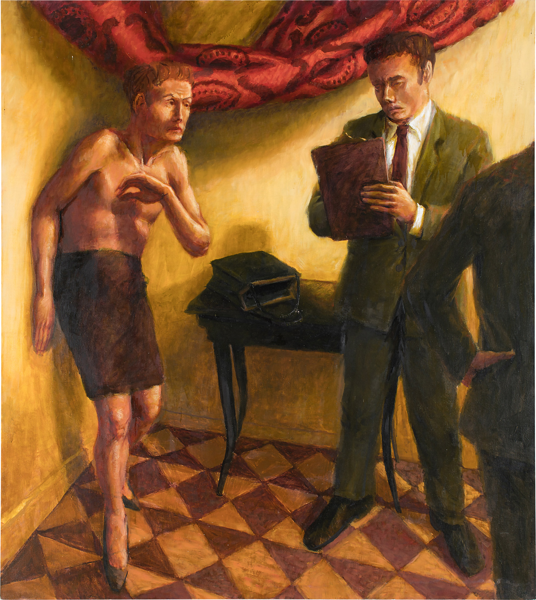 <p><strong>HUGH STEERS</strong> <em>Clipboard and Heel, </em>1989</p>