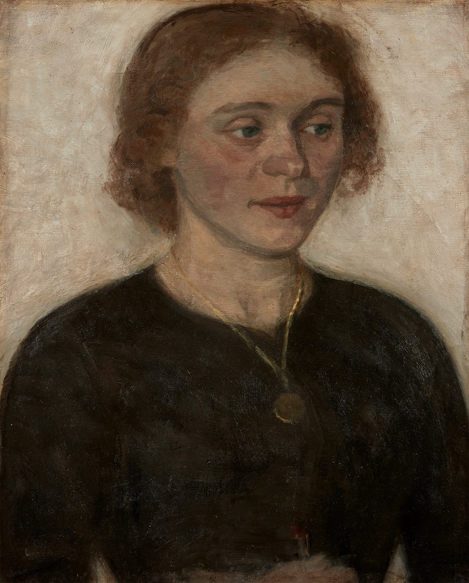 <p><strong>VILHELM HAMMERSH&Oslash;I</strong> <em>The Artist's Wife Ida (Portr&aelig;tstudie af kunstnerens hustru Ida)</em>, 1895</p>
