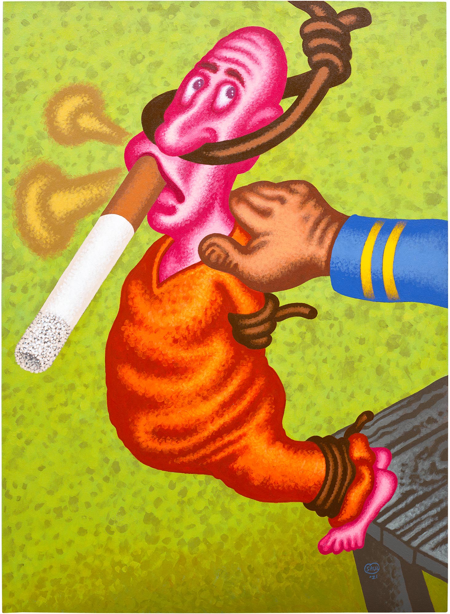 <p><strong>PETER SAUL</strong> <em>The Last Smoke,</em> 2021</p>
