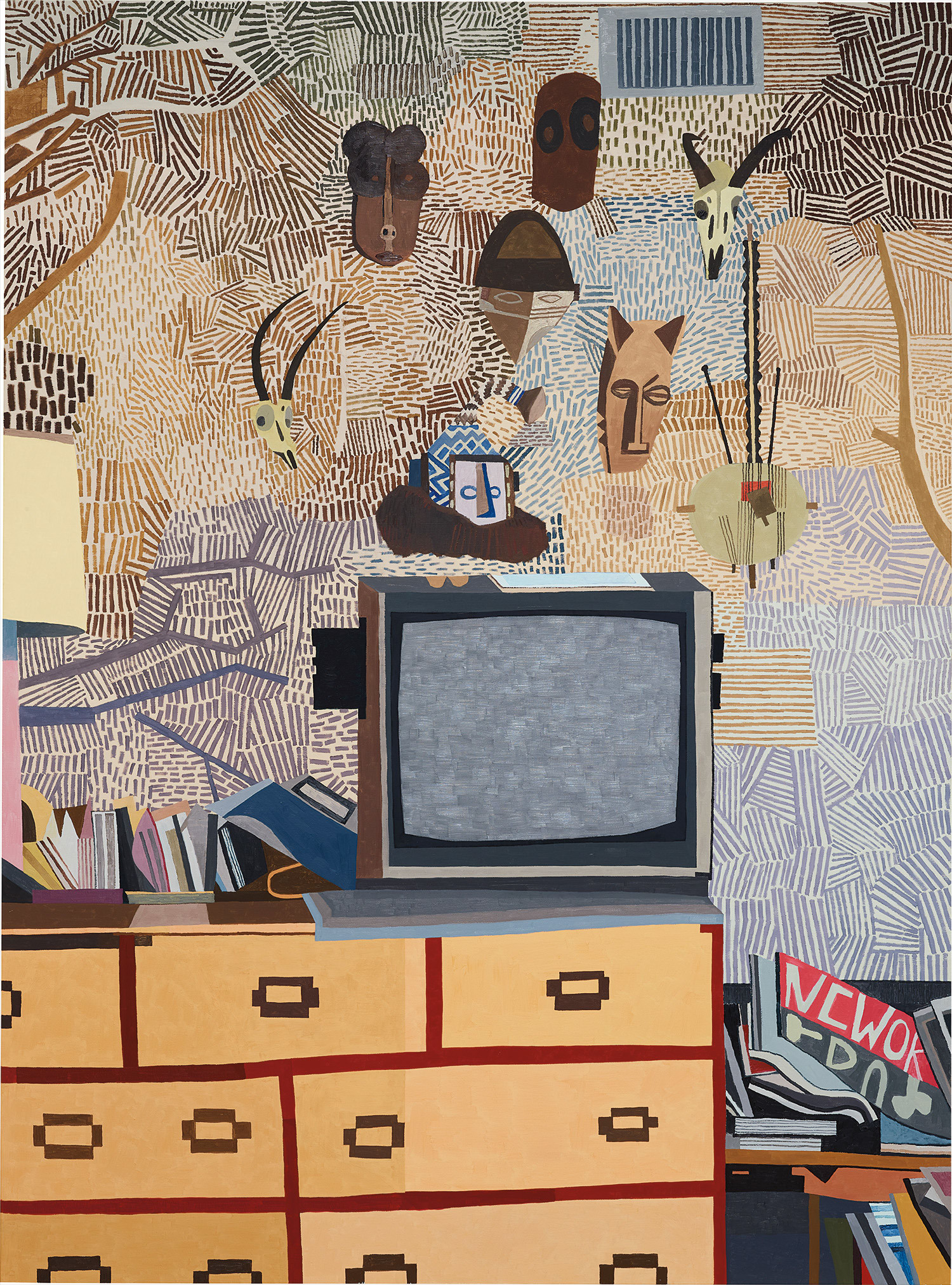 <b>JONAS WOOD</b> <i>Rosy's Masks</i>, 2008