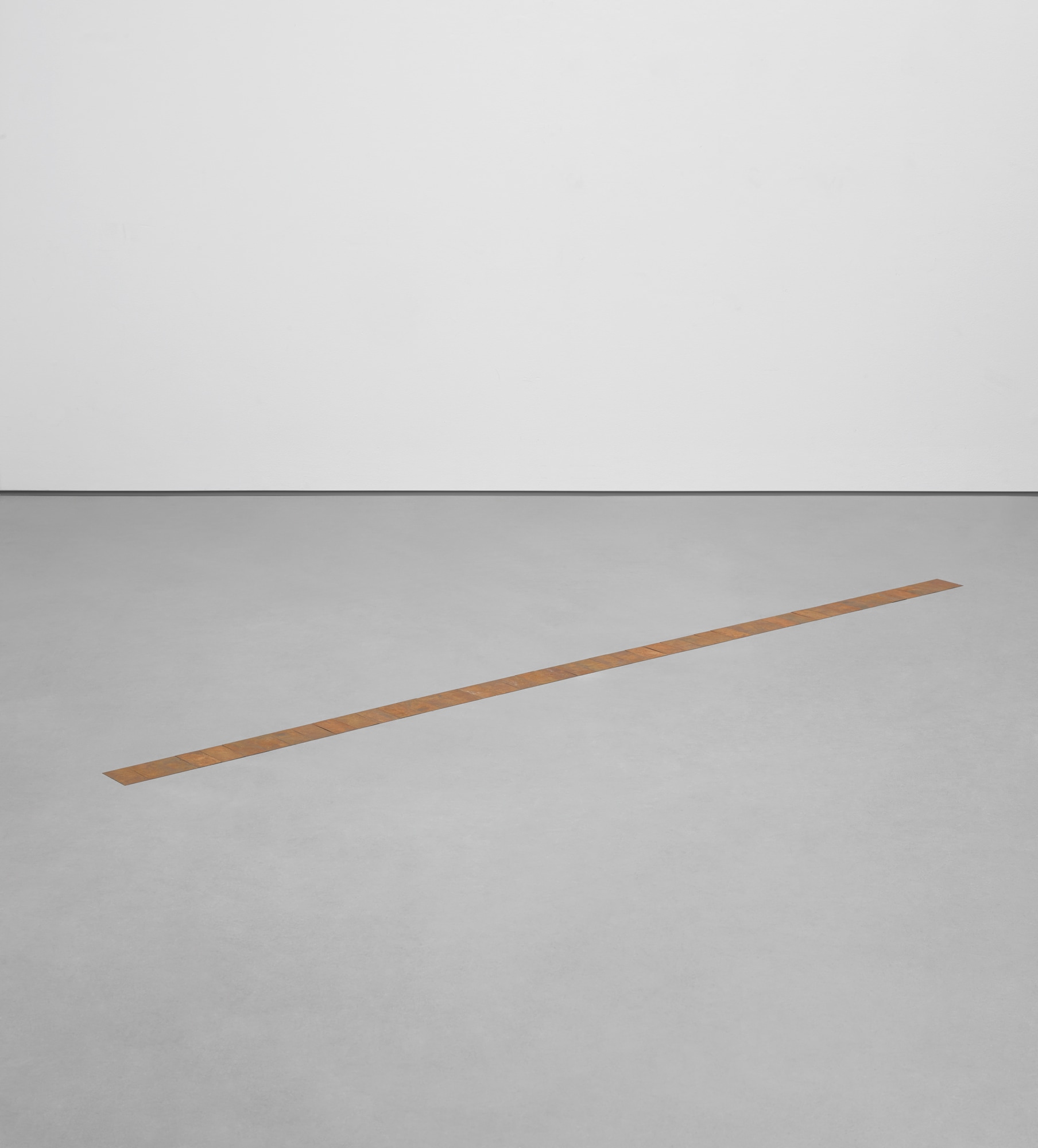 <p><strong>CARL ANDRE</strong> <em>45-Part Steel Cut</em>, 1972 </p>