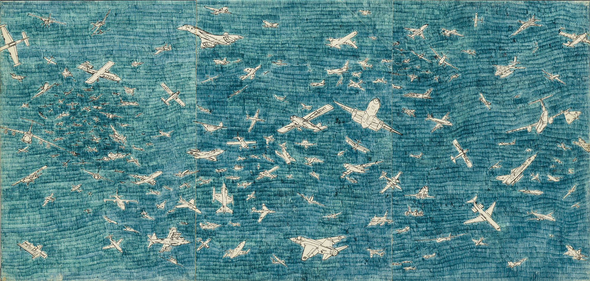 <p><strong>ALIGHIERO BOETTI </strong><em>Aerei, </em>1983</p>