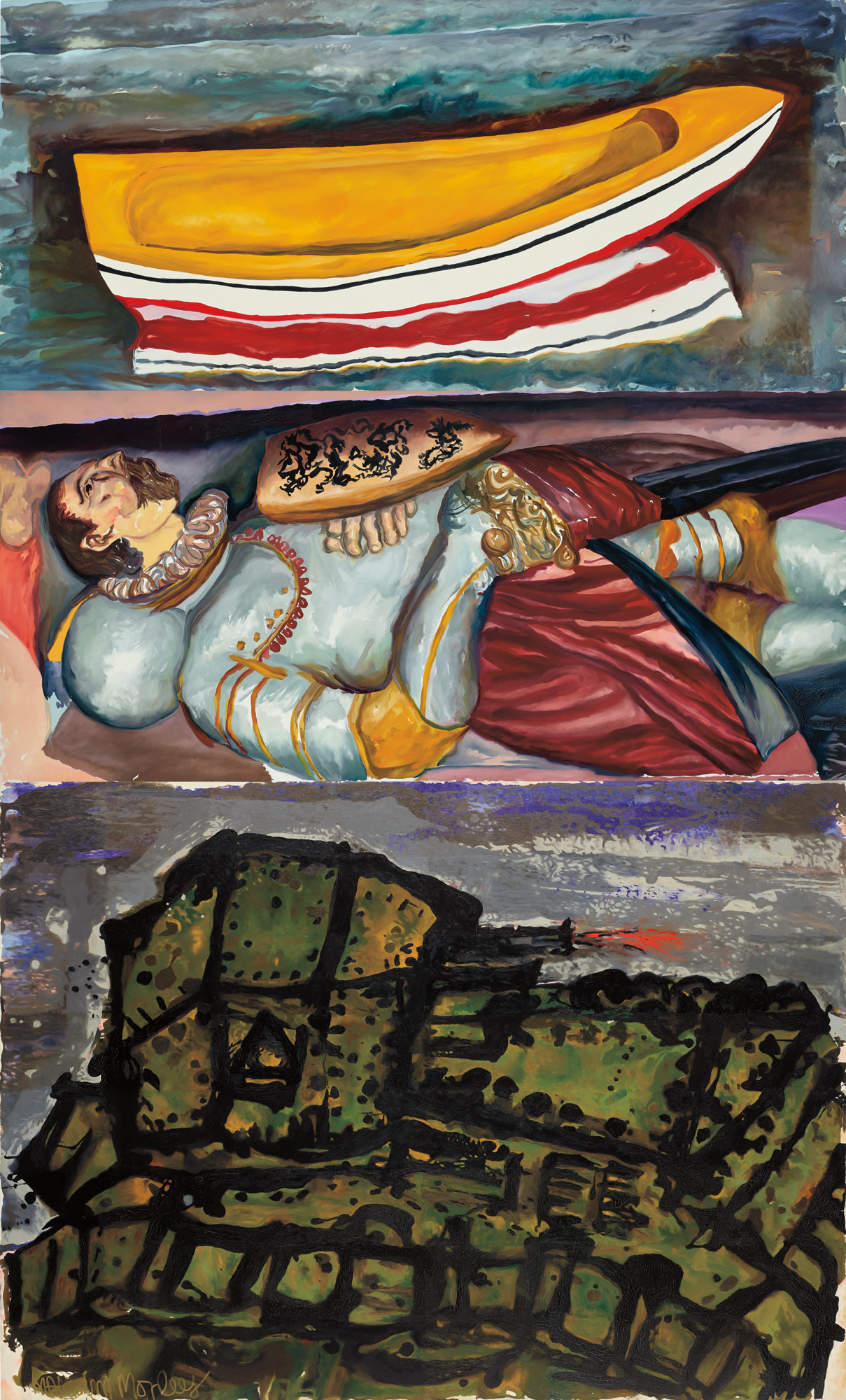 <p><strong>MALCOLM MORLEY</strong> <em>The Boat, The Knight, The Tank</em>, 1990</p>