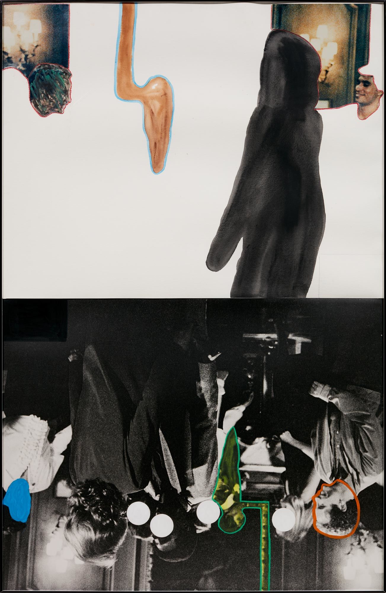 <b> JOHN BALDESSARI</b> <i>Various Figures Dancing (with Largeblack Shape),</i> 1995