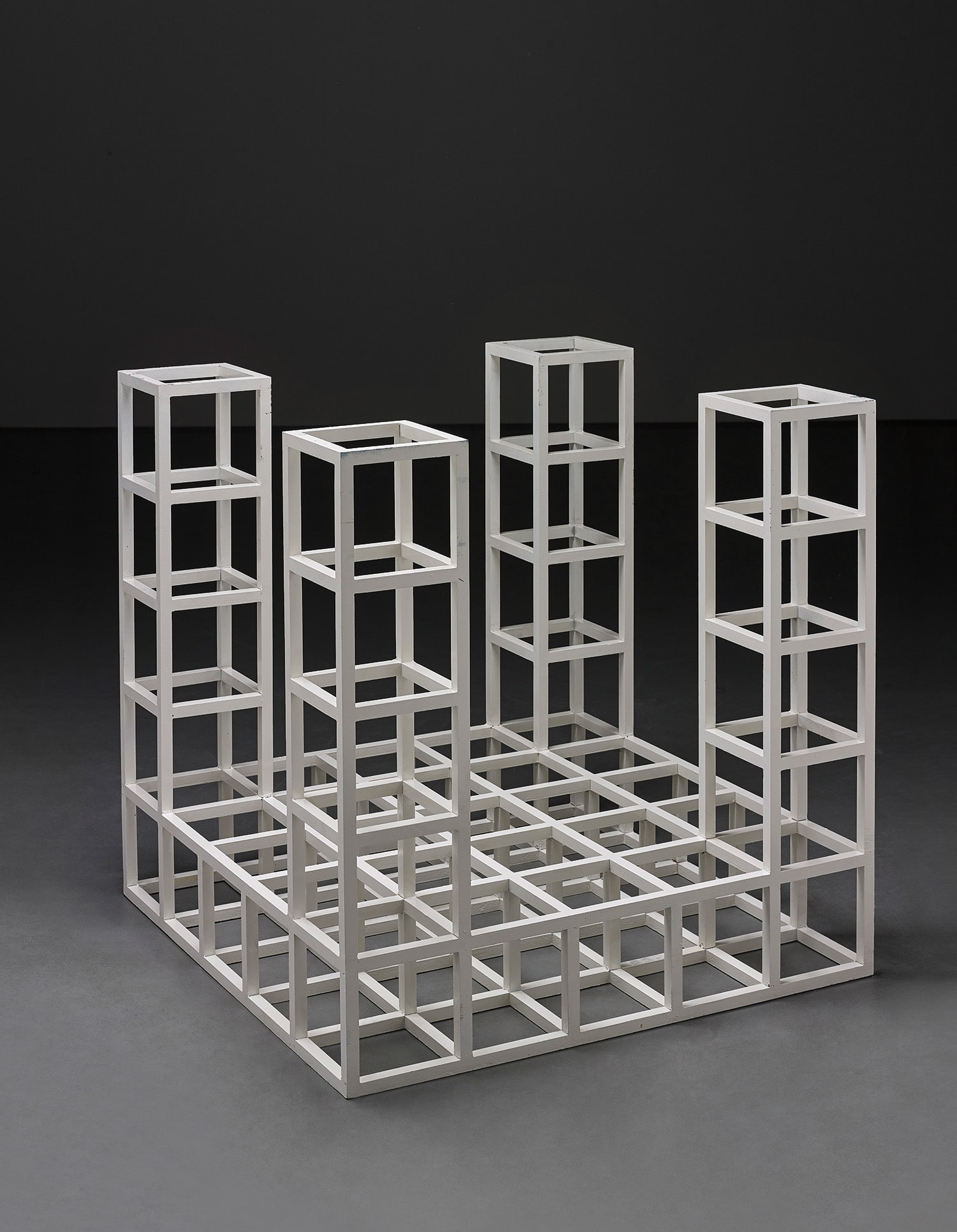 <b>SOL LEWITT </b><i>Cube Structure Based on Five Modules</i>, 1971
