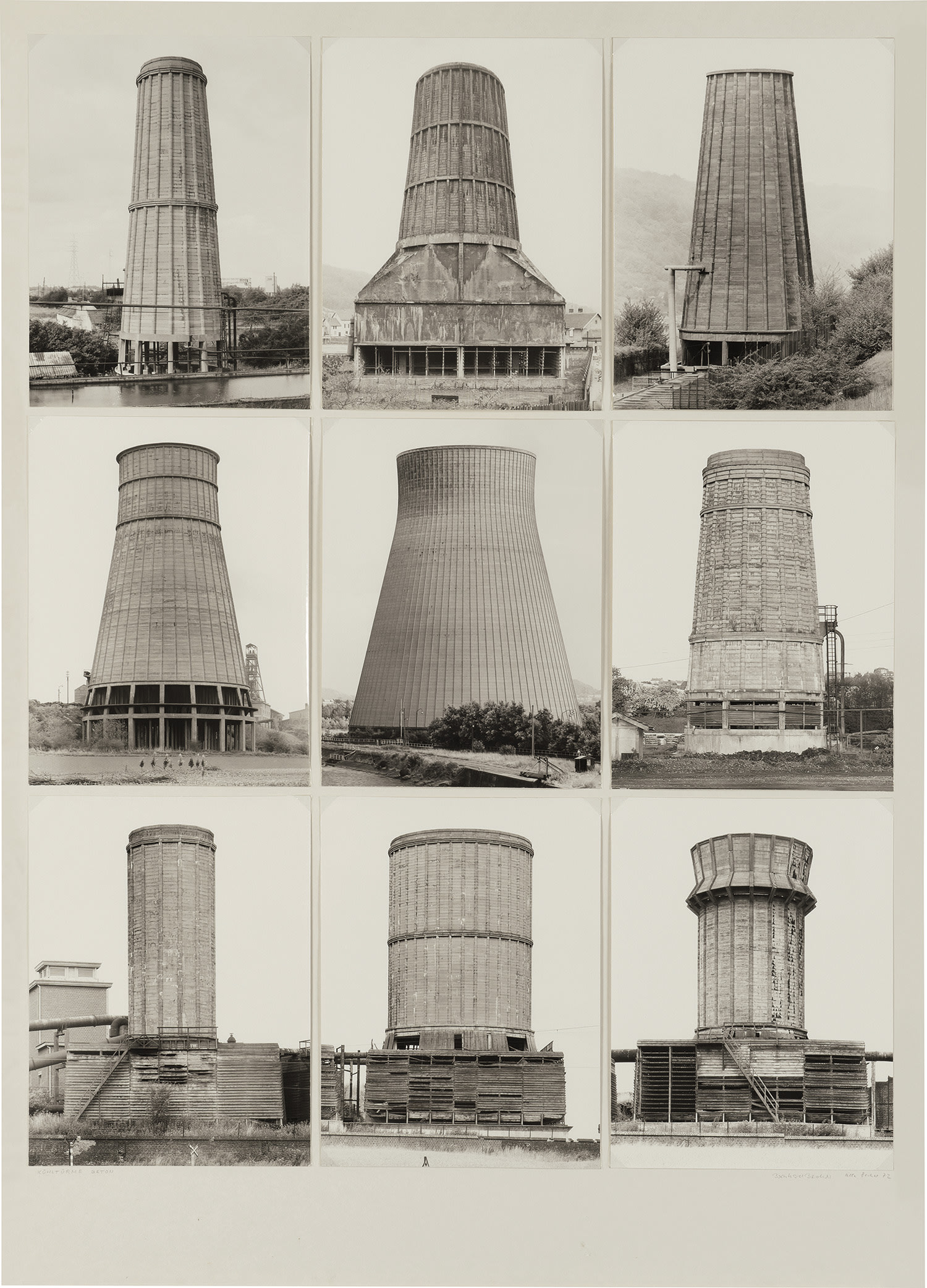 <p><strong>BERND AND HILLA BECHER </strong><em>K&uuml;hlt&uuml;rme, Beton</em>, 1967-73</p>
