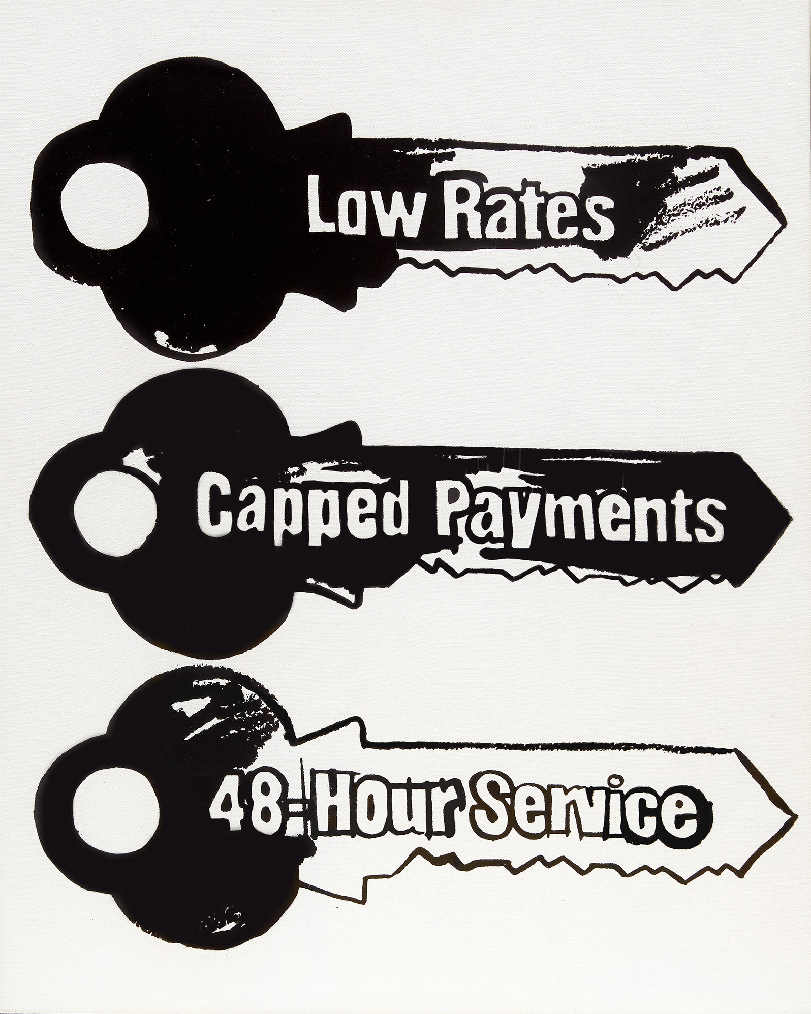 <p><strong>ANDY WARHOL</strong> <em>Key Service (Positive),</em> 1985</p>
