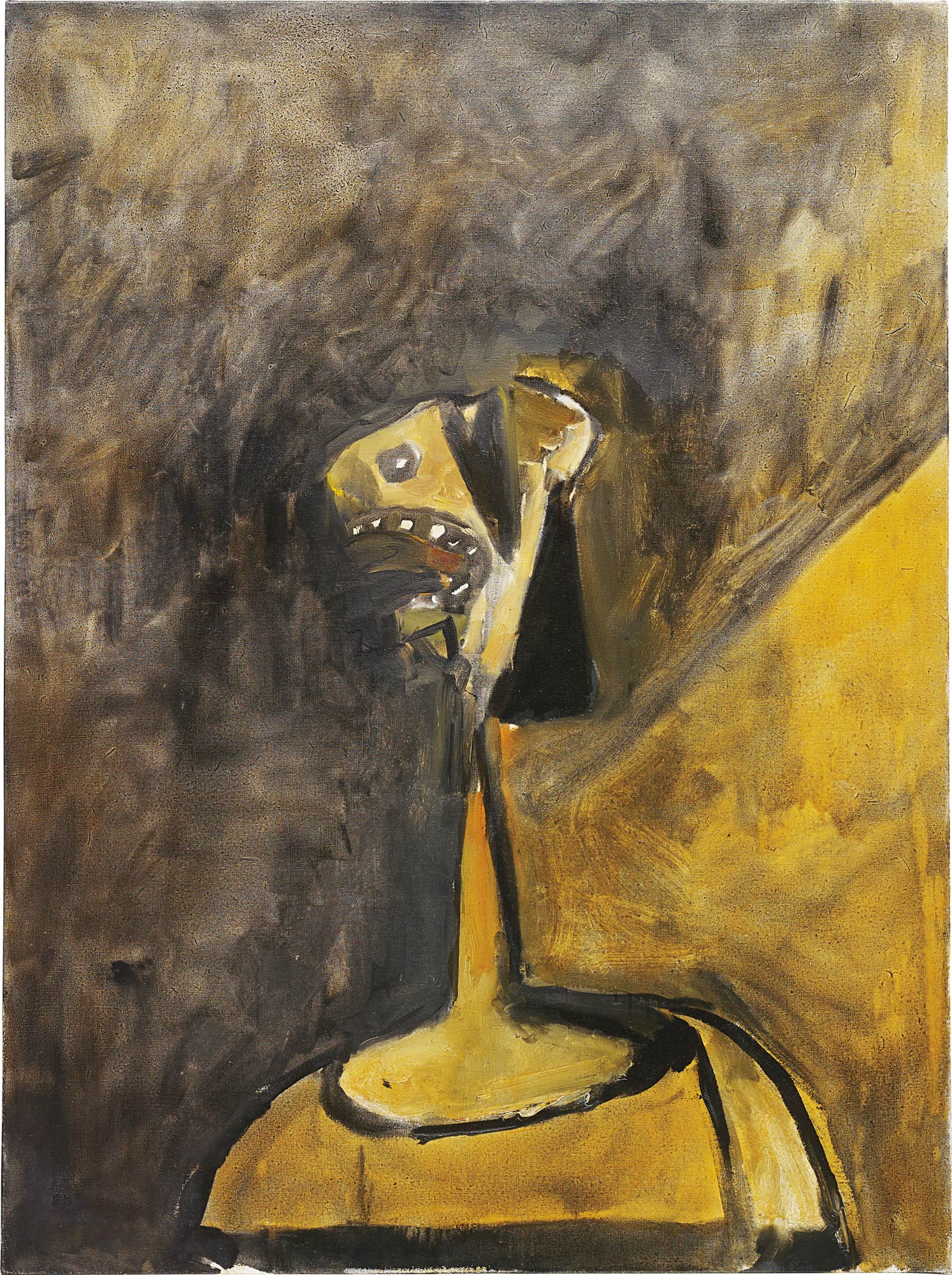 <p><strong>GEORGE CONDO </strong><em>Grey Portrait (The End of Vietnam)</em>,<strong> </strong>1989</p>