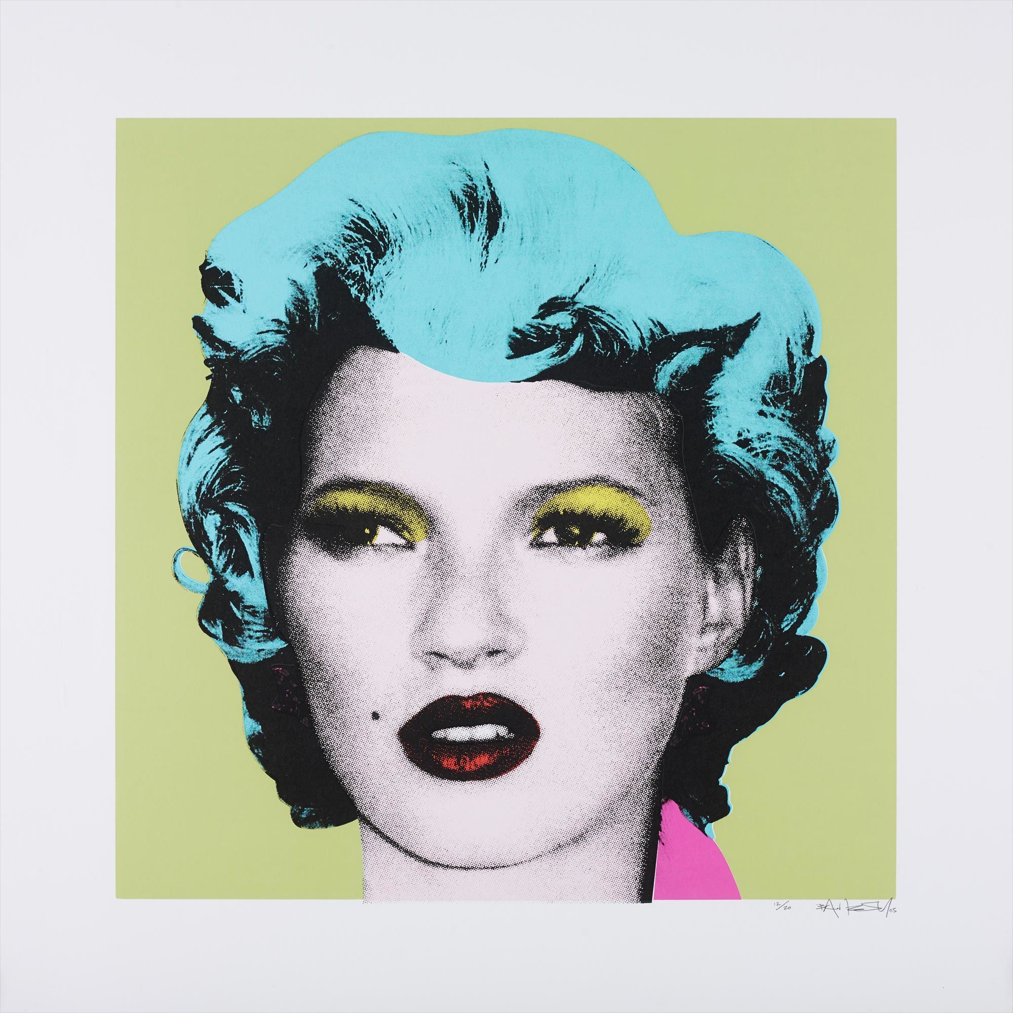 <b>BANKSY</b> <i>Kate Moss - Green/Turquoise Hair,</i> 2005